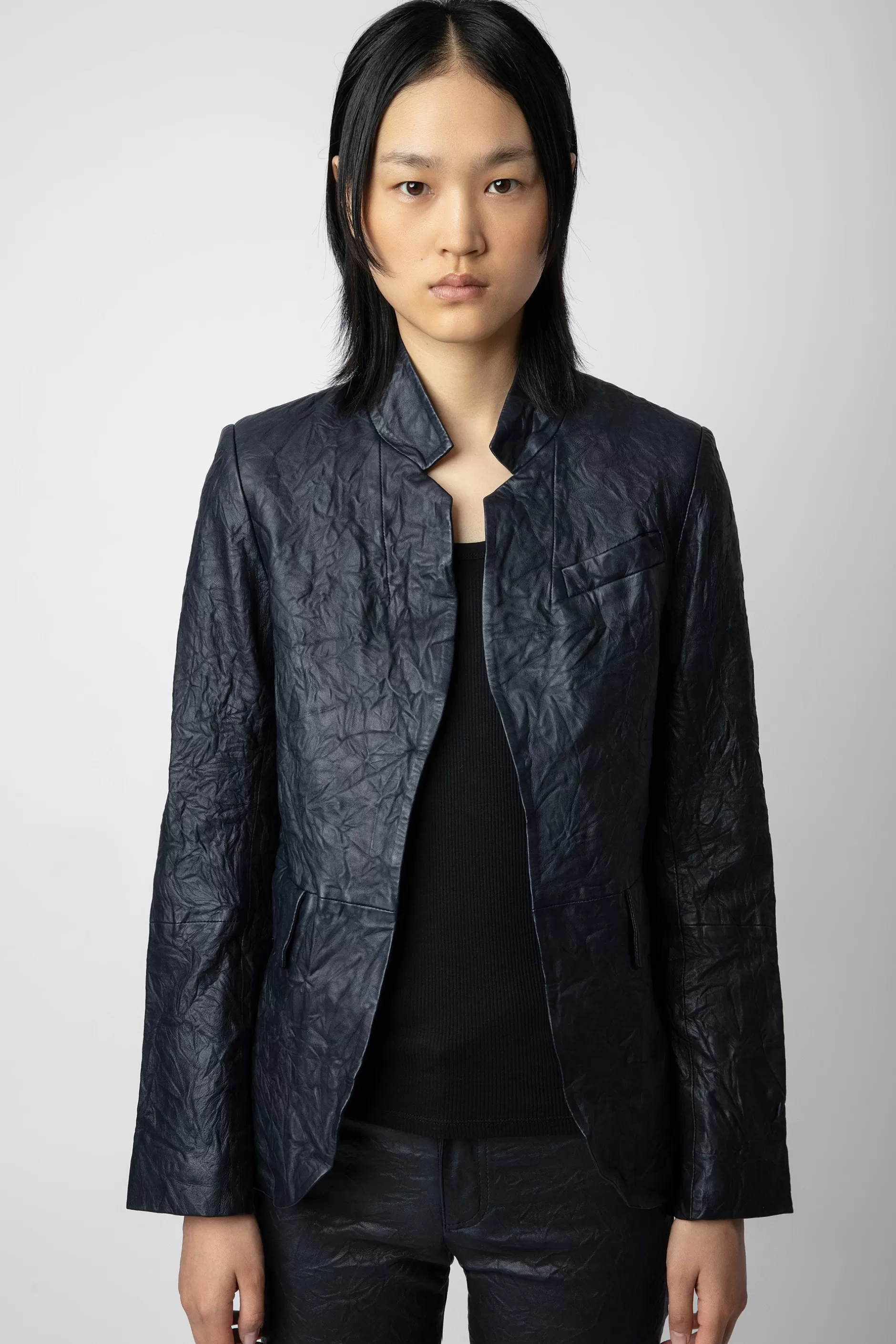 Zadig & Voltaire Blazer En Cuir Tres Froisse^Femmes Costumes
