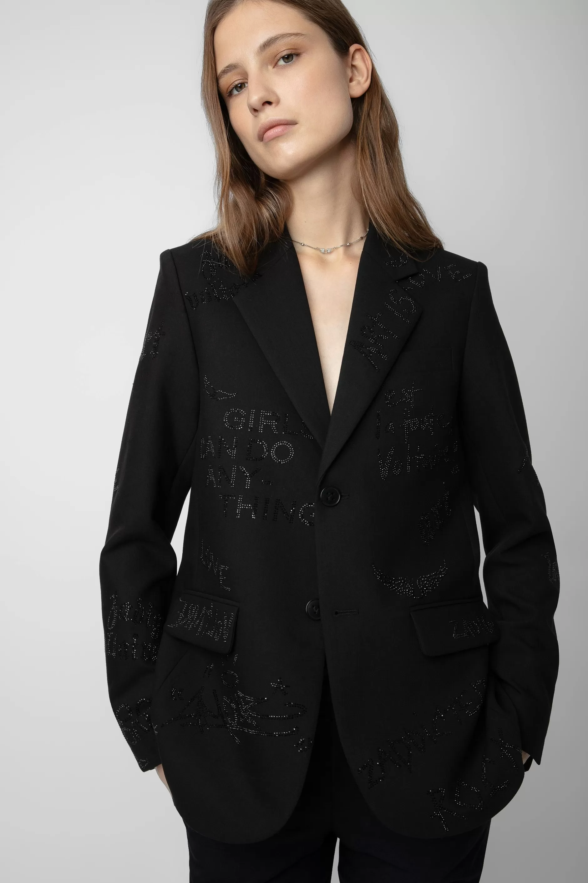 Zadig & Voltaire Blazer Vanille A Strass^Femmes Unisexe