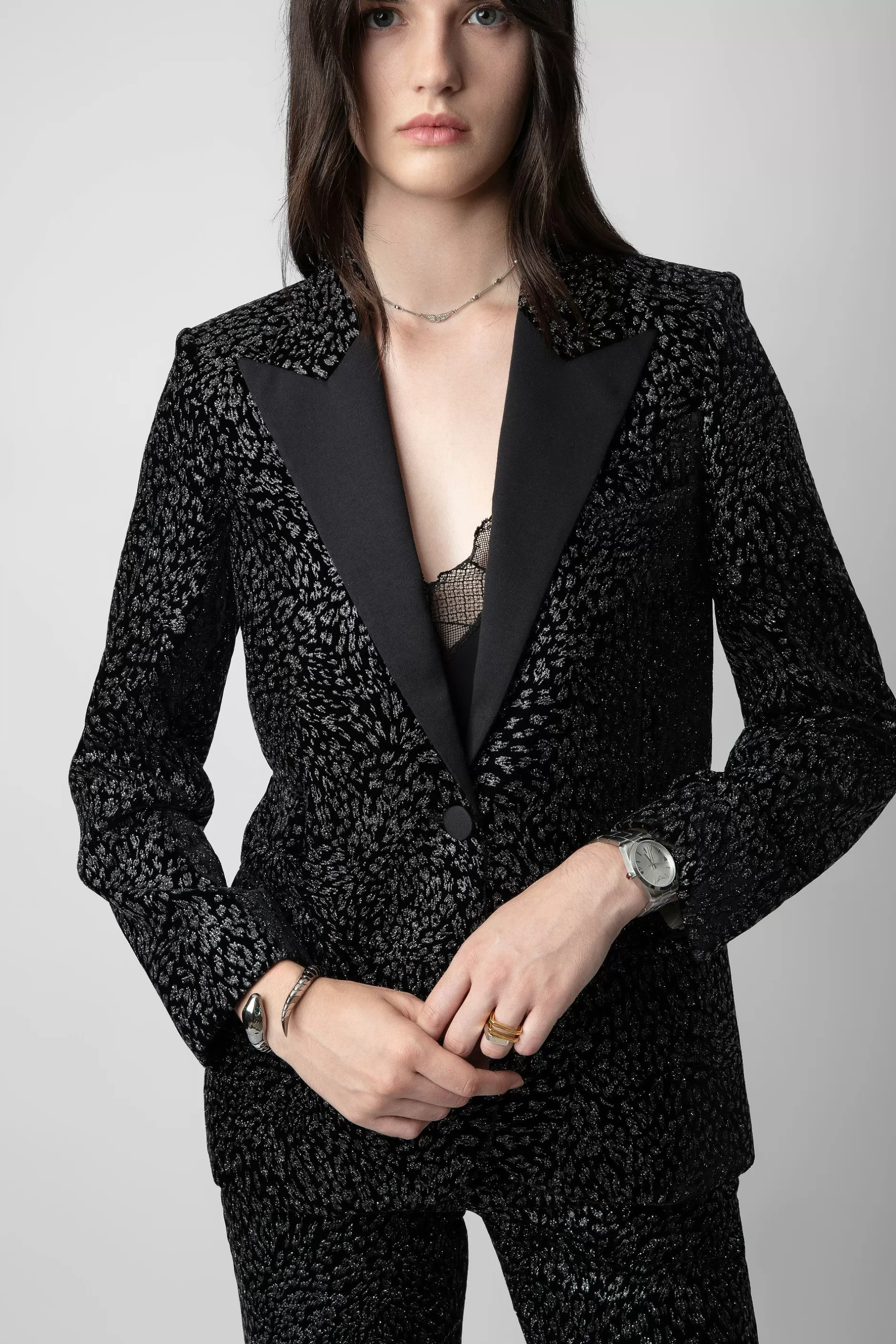 Zadig & Voltaire Blazer Venus En Velours^Femmes Costumes