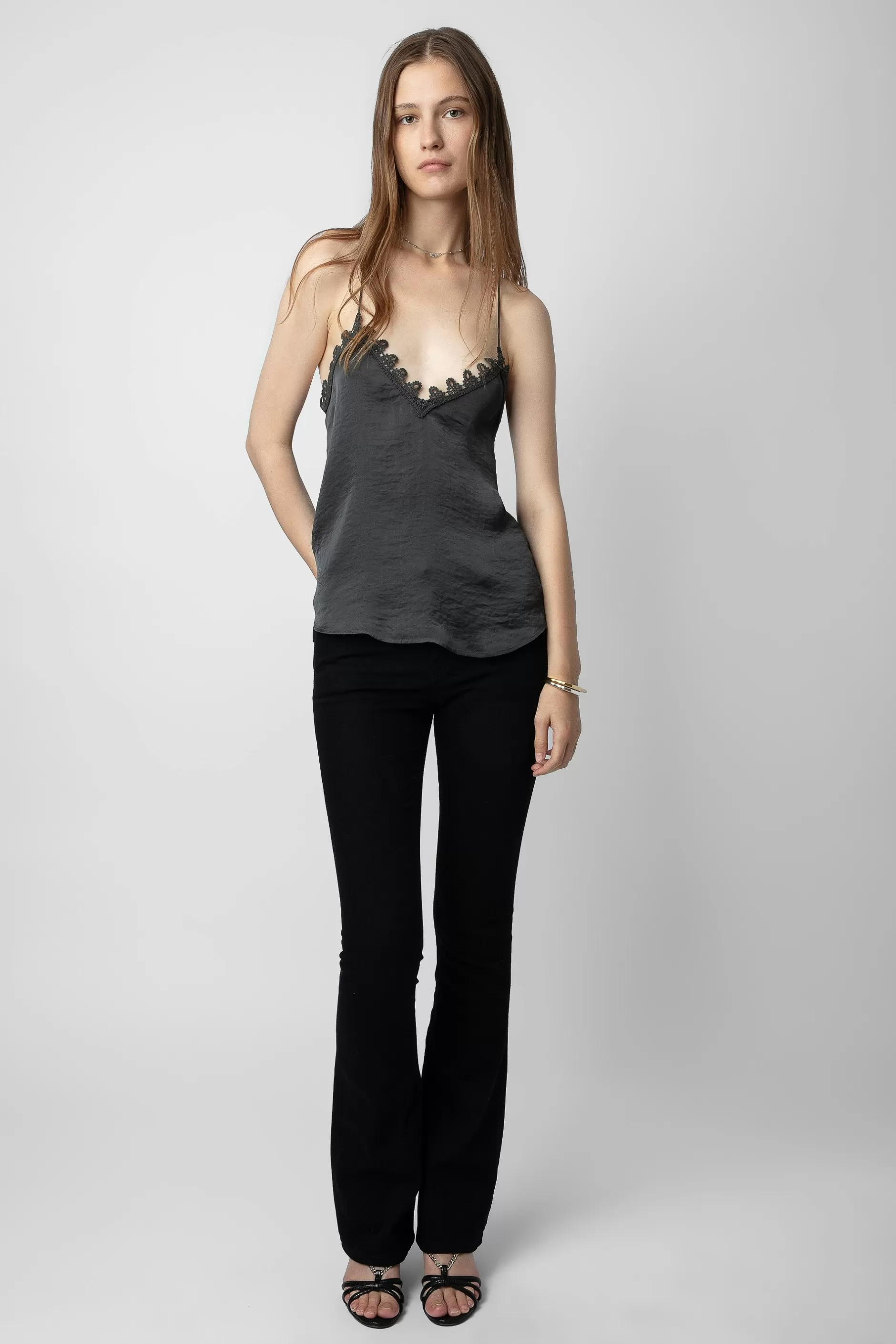 Zadig & Voltaire Caraco En Satin Chrisa^Femmes Chemises Et Hauts