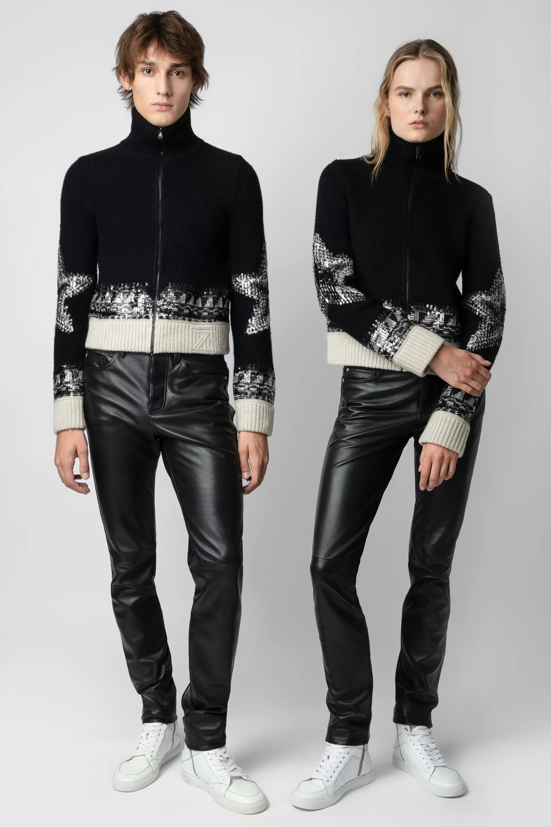 Zadig & Voltaire Cardigan En Cachemire A Paillettes Christa^Femmes Unisexe