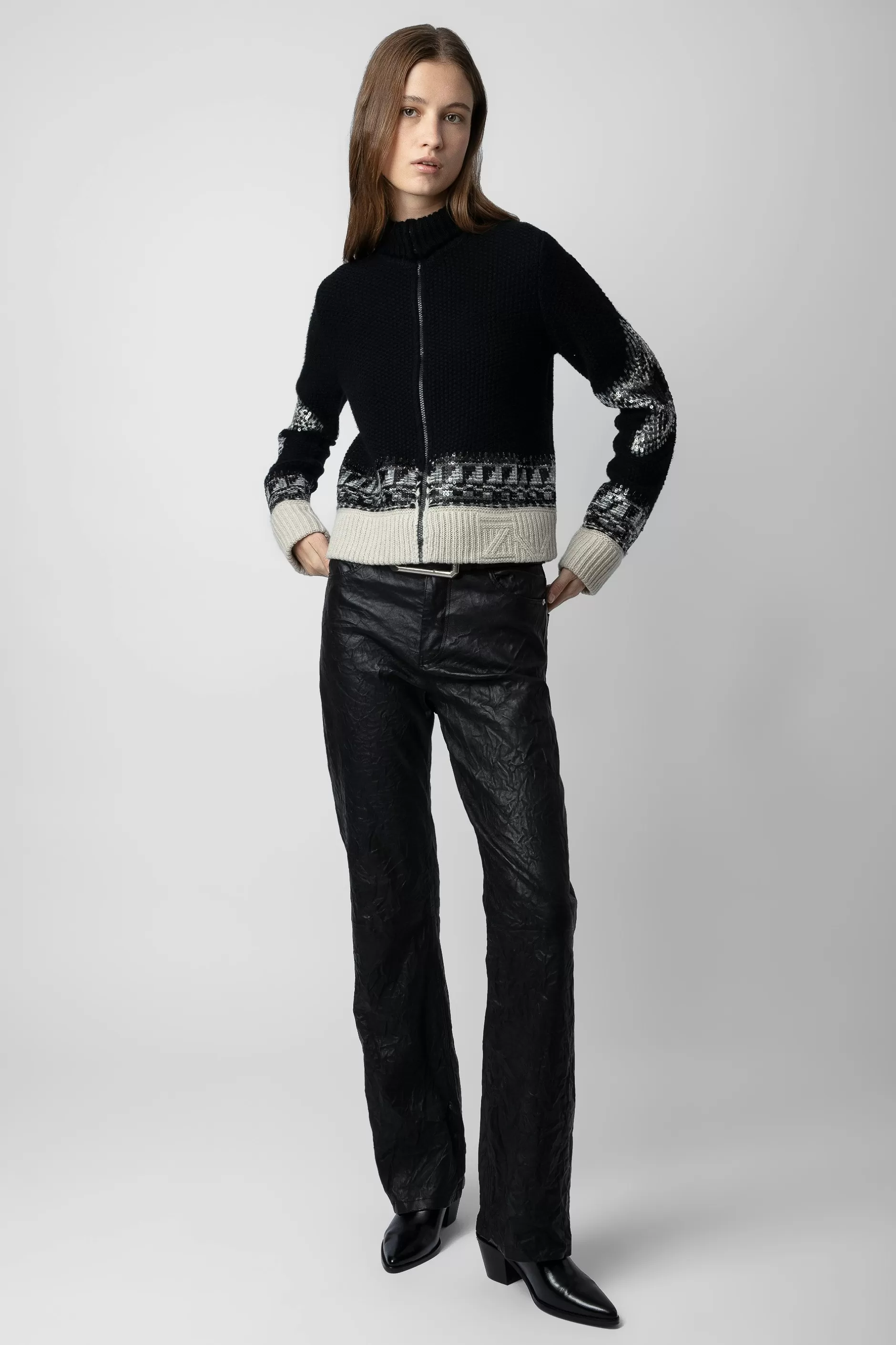 Zadig & Voltaire Cardigan En Cachemire A Paillettes Christa^Femmes Unisexe