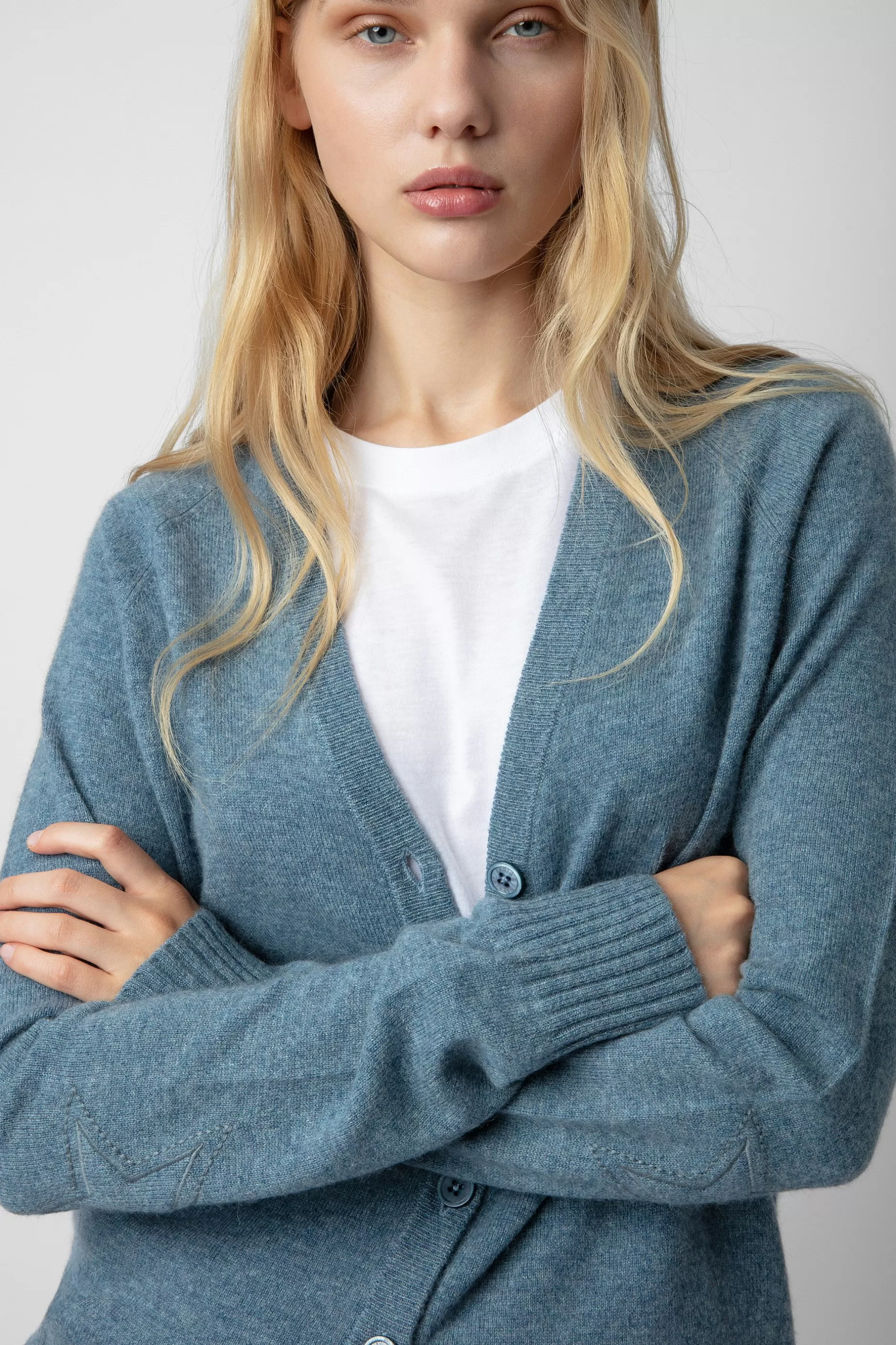 Zadig & Voltaire Cardigan En Cachemire A Patch Jim^Femmes Pulls Et Gilets