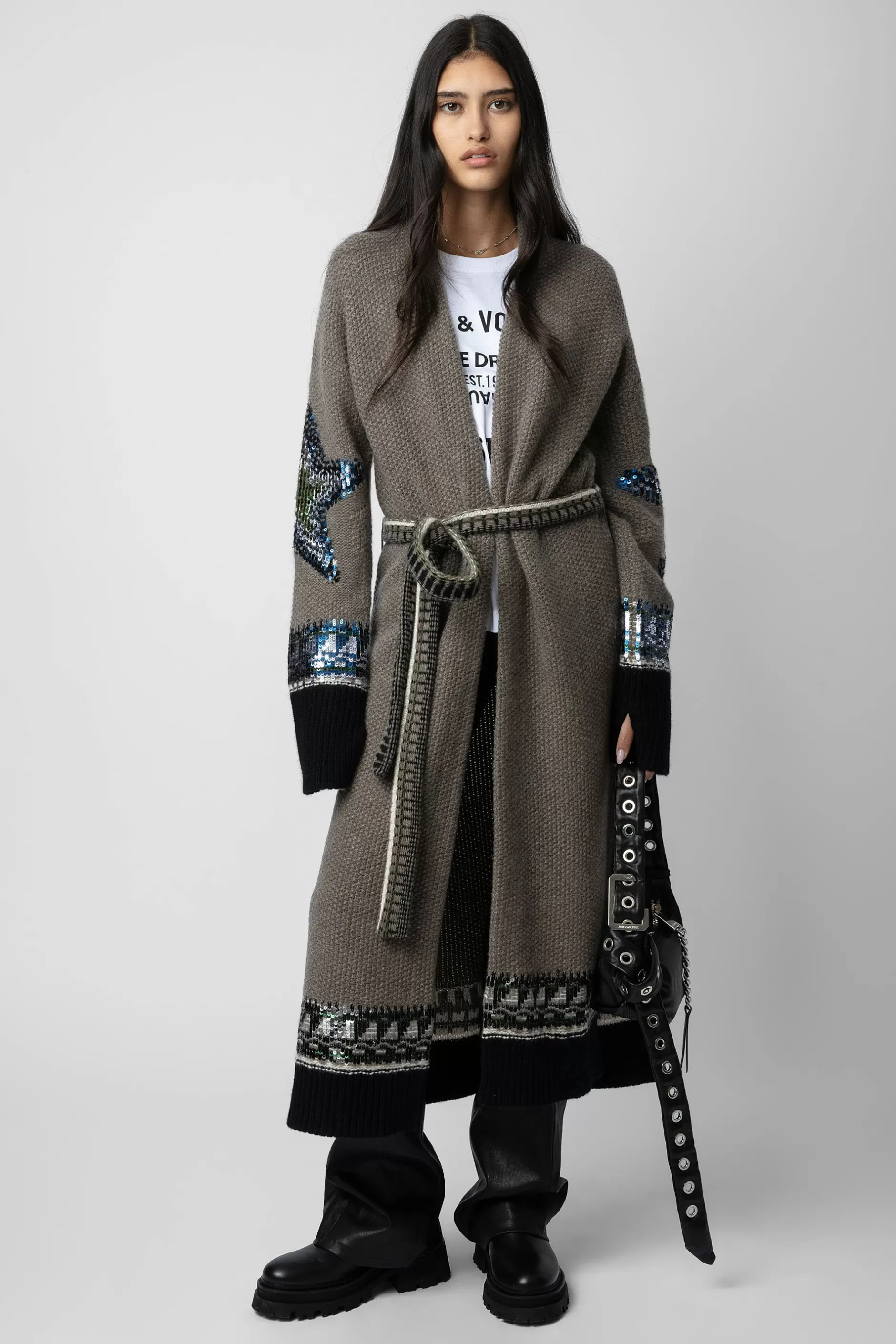 Zadig & Voltaire Cardigan En Cachemire A Sequins Rosanny^Femmes Pulls Et Gilets