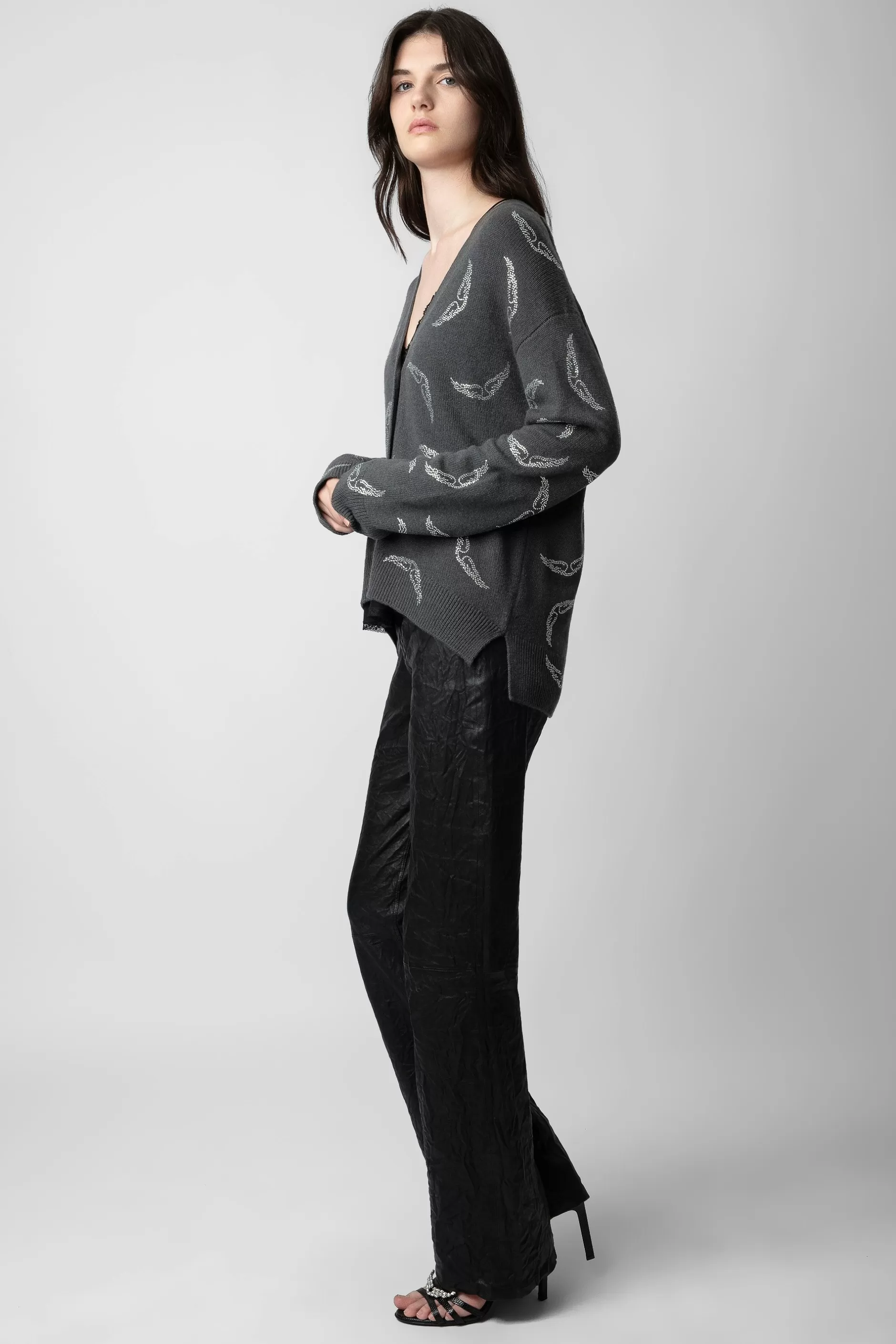 Zadig & Voltaire Cardigan En Cachemire Mirka Diamante^Femmes Pulls Et Gilets