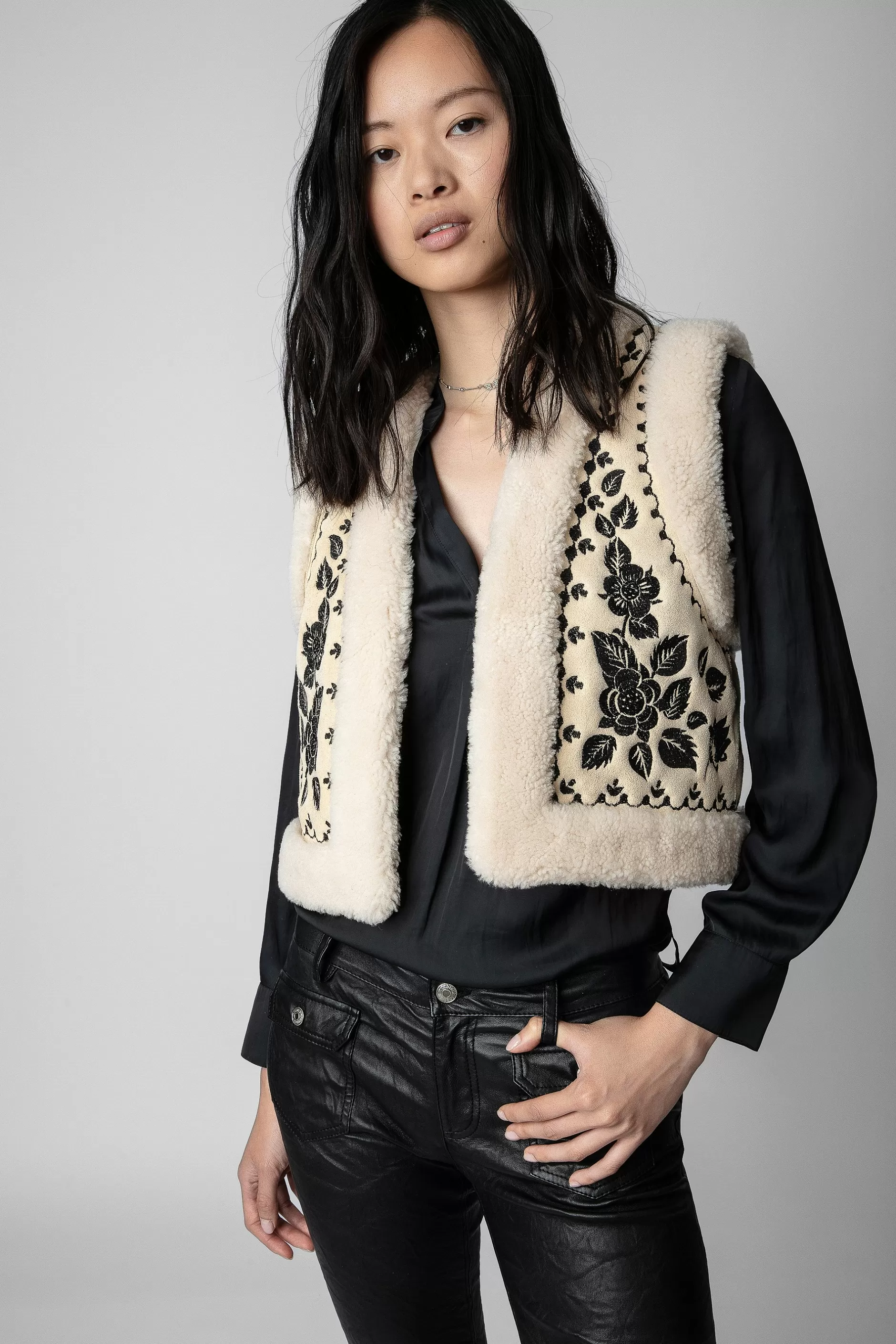 Zadig & Voltaire Cardigan Feti En Peau De Mouton^Femmes Manteaux Et Vestes