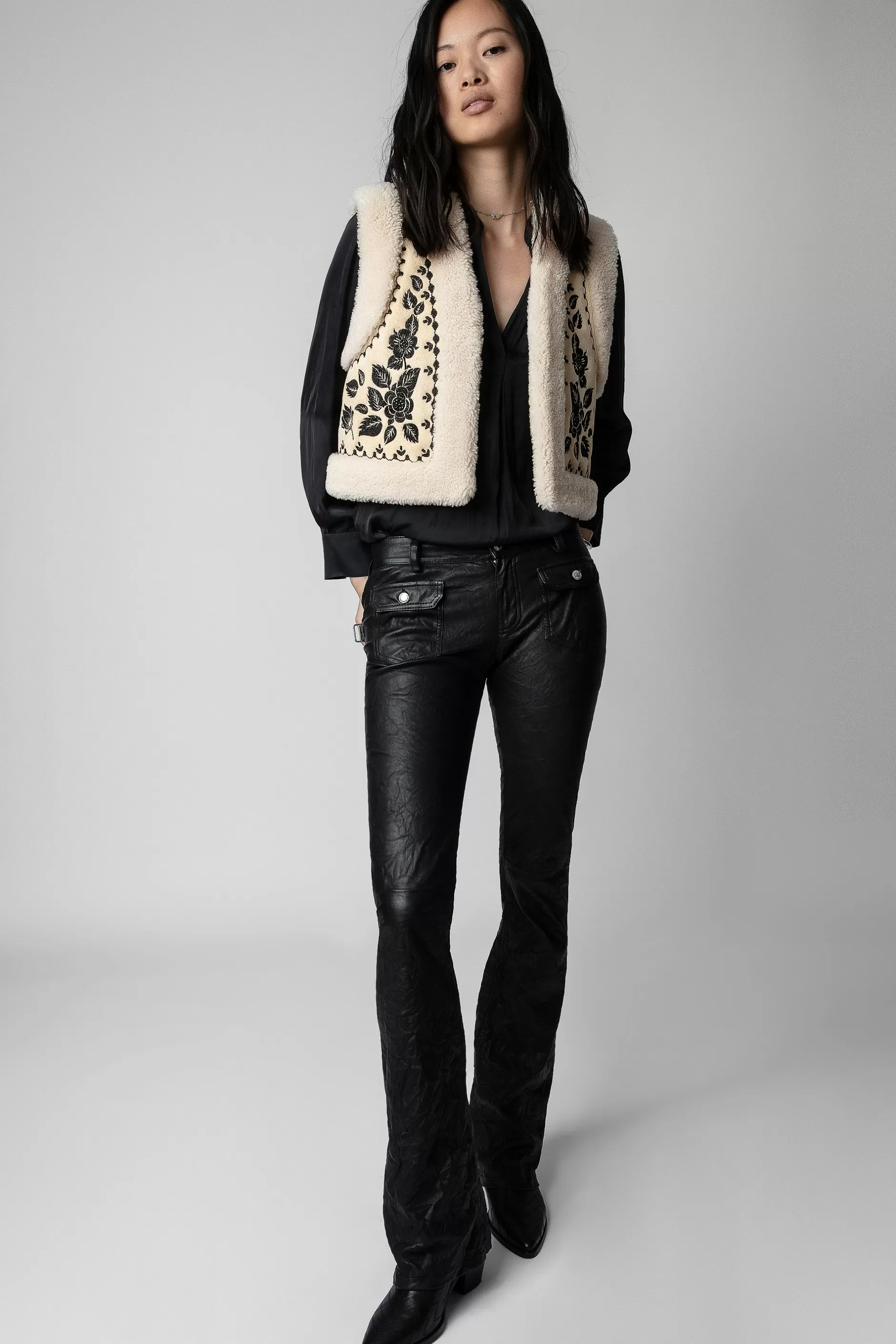 Zadig & Voltaire Cardigan Feti En Peau De Mouton^Femmes Manteaux Et Vestes