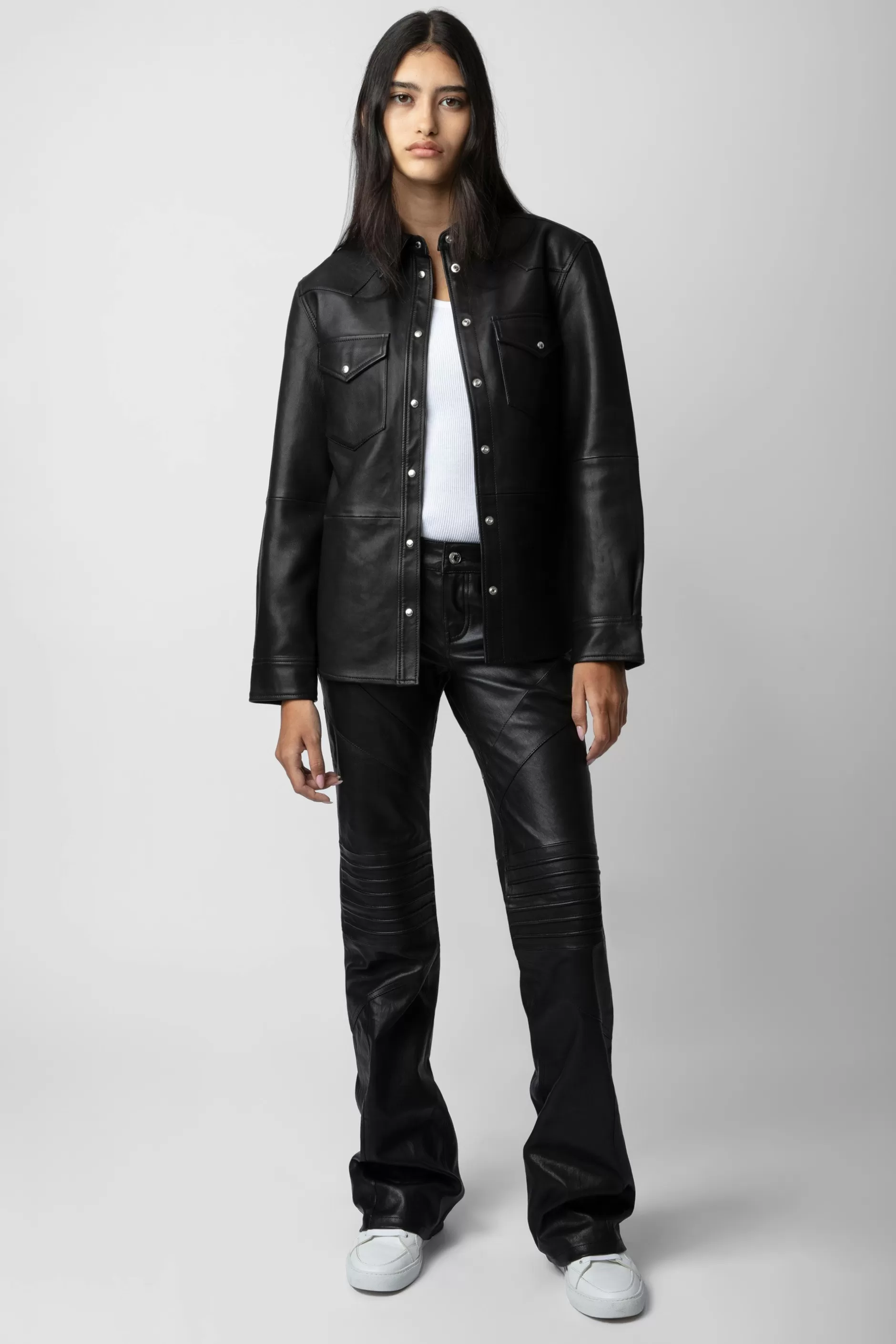 Zadig & Voltaire Chemise En Cuir Thelma^Femmes Chemises Et Hauts