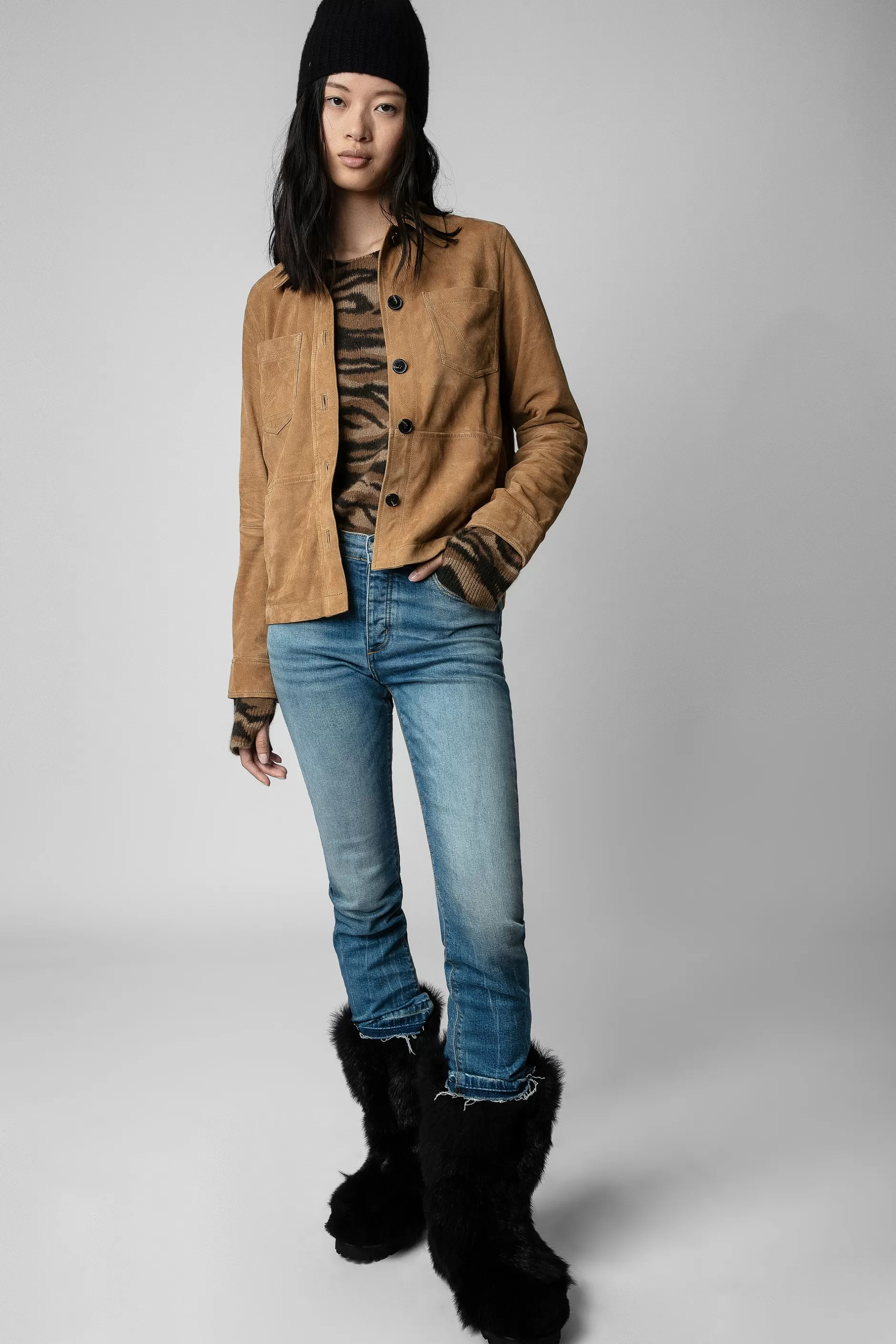 Zadig & Voltaire Chemise En Daim Toi^Femmes Manteaux Et Vestes
