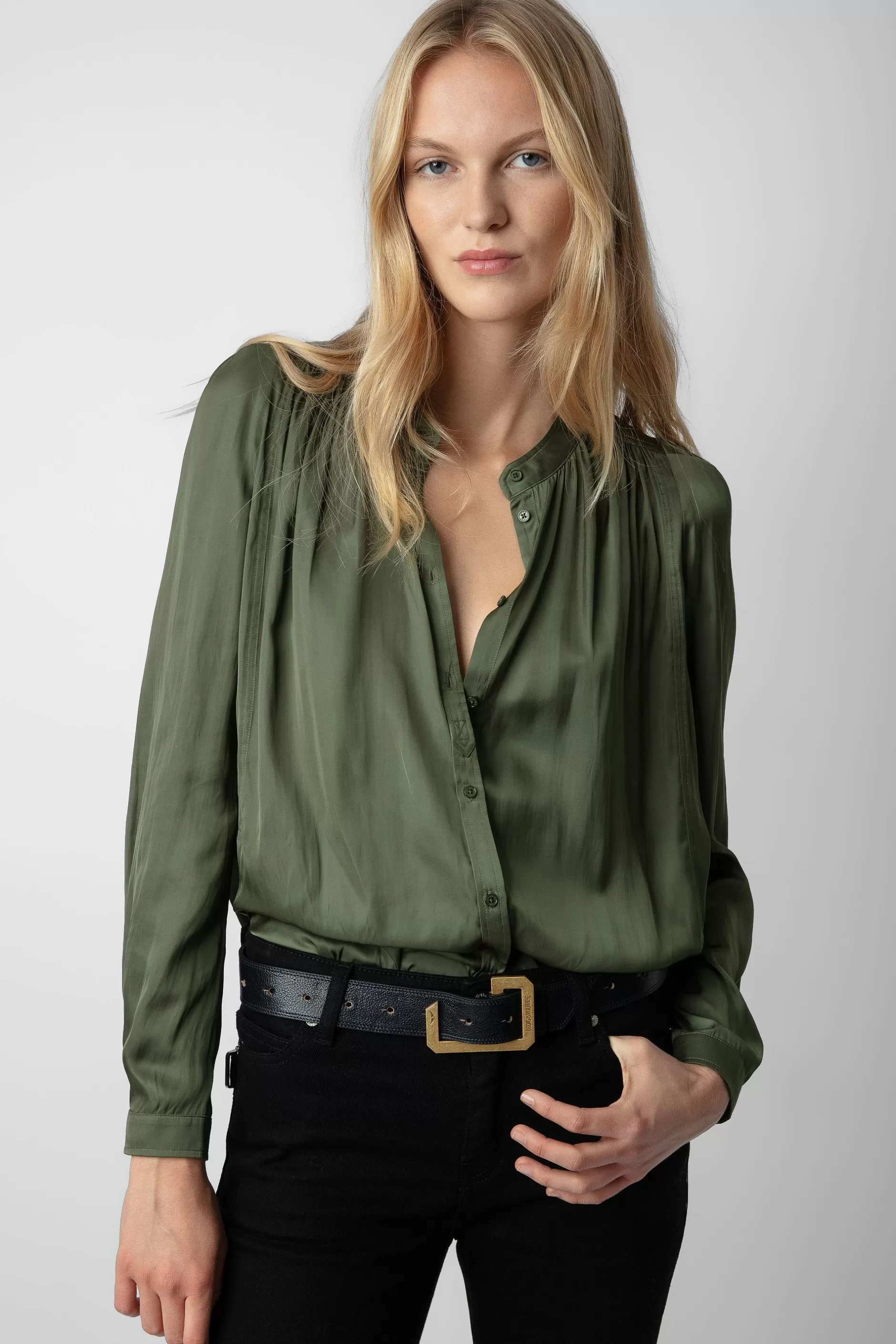Zadig & Voltaire Chemisier En Satin Tchin^Femmes Chemises Et Hauts