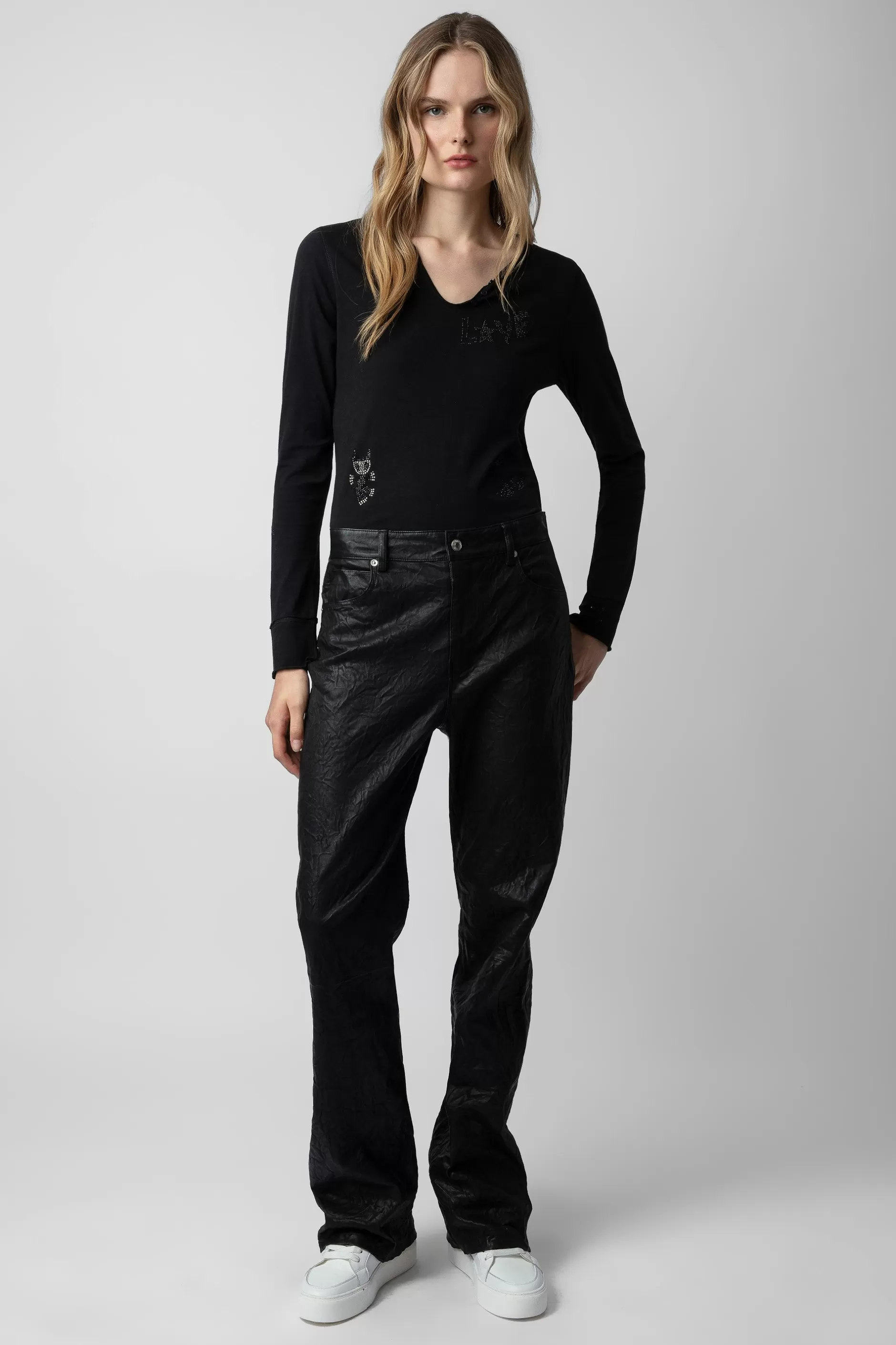 Zadig & Voltaire Haut Henley A Strass^Femmes T-Shirts