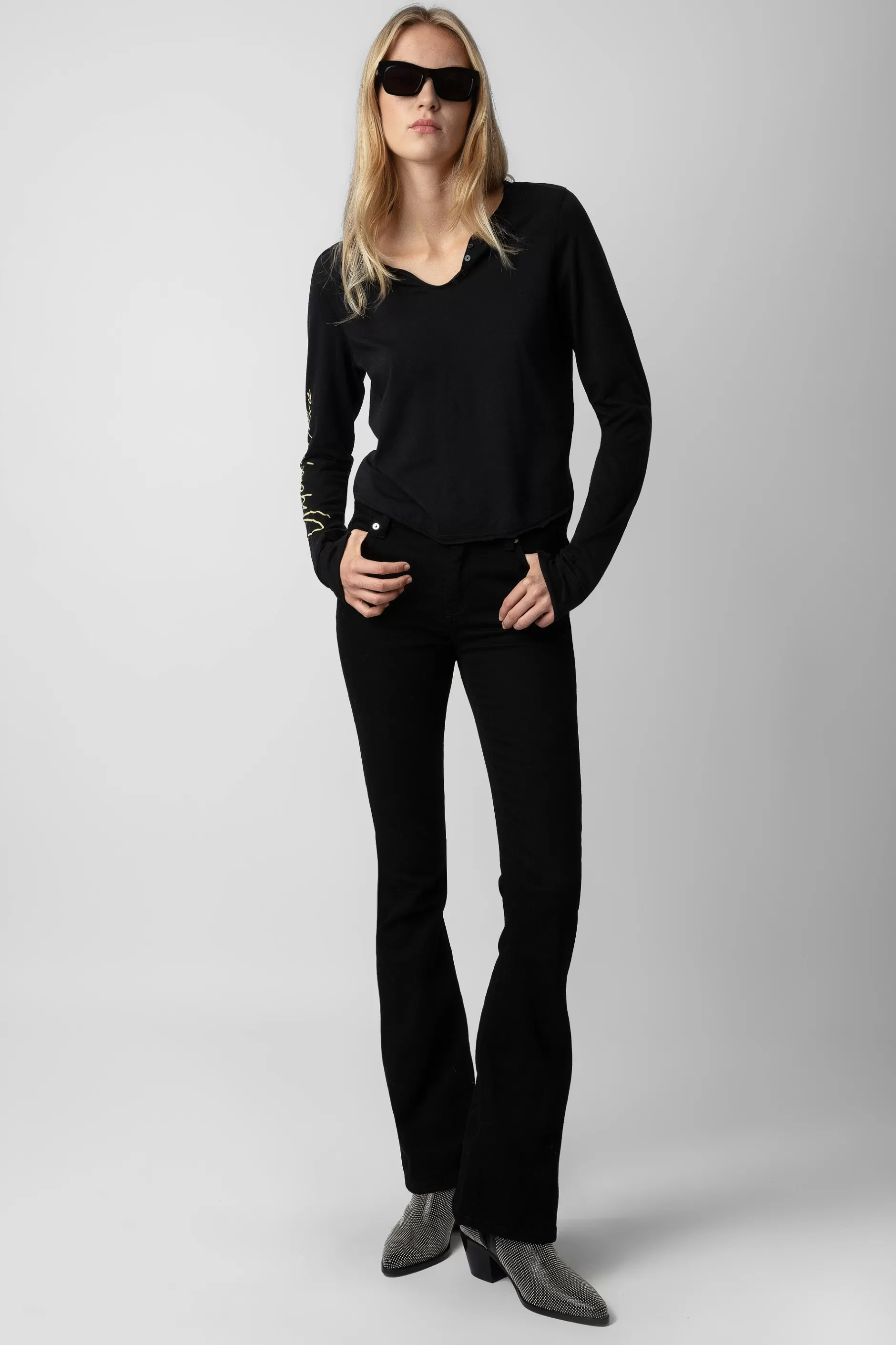 Zadig & Voltaire Haut Henley Court Concert Crush^Femmes T-Shirts