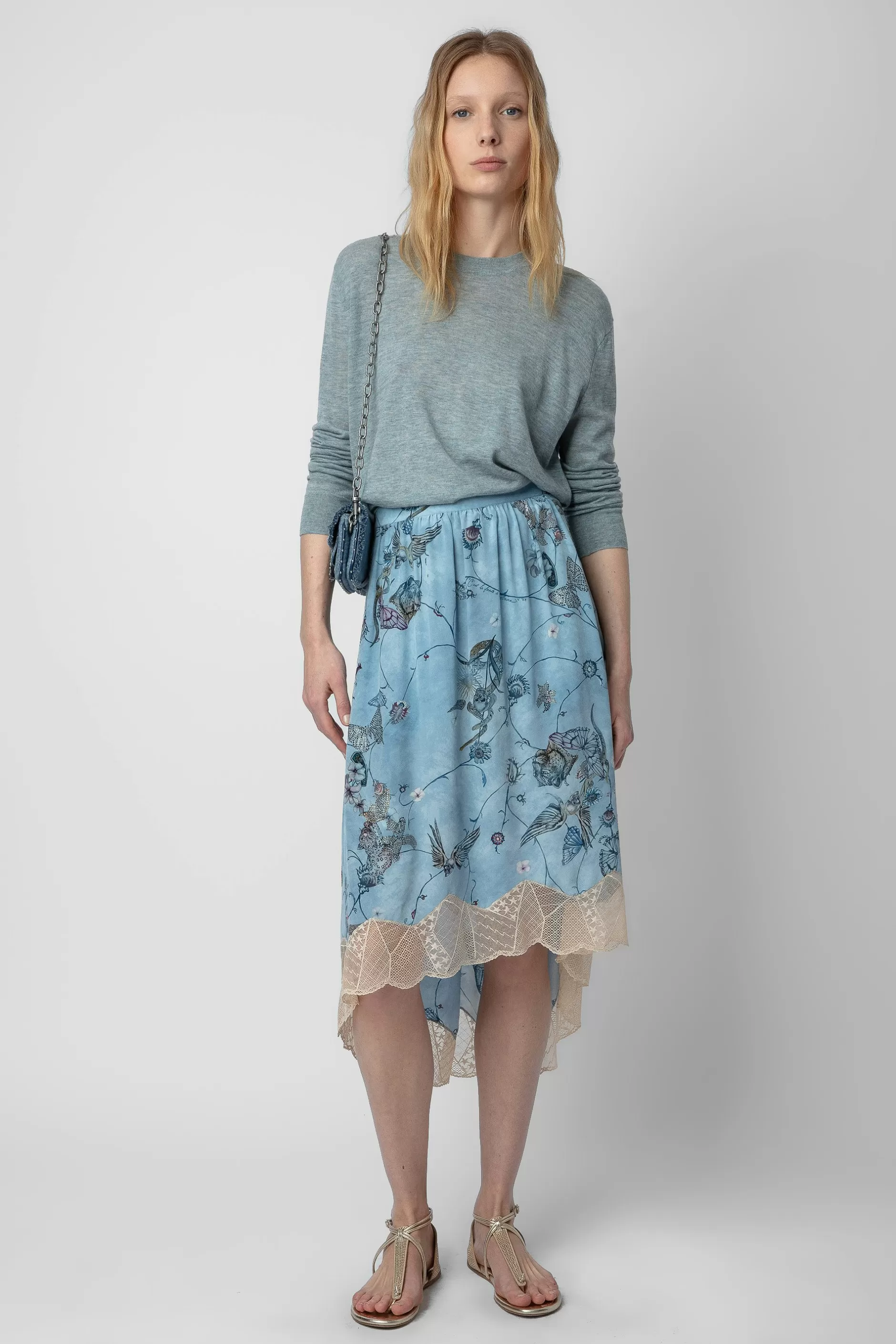 Zadig & Voltaire Jupe En Soie A Strass Joslin^Femmes Robes Et Jupes