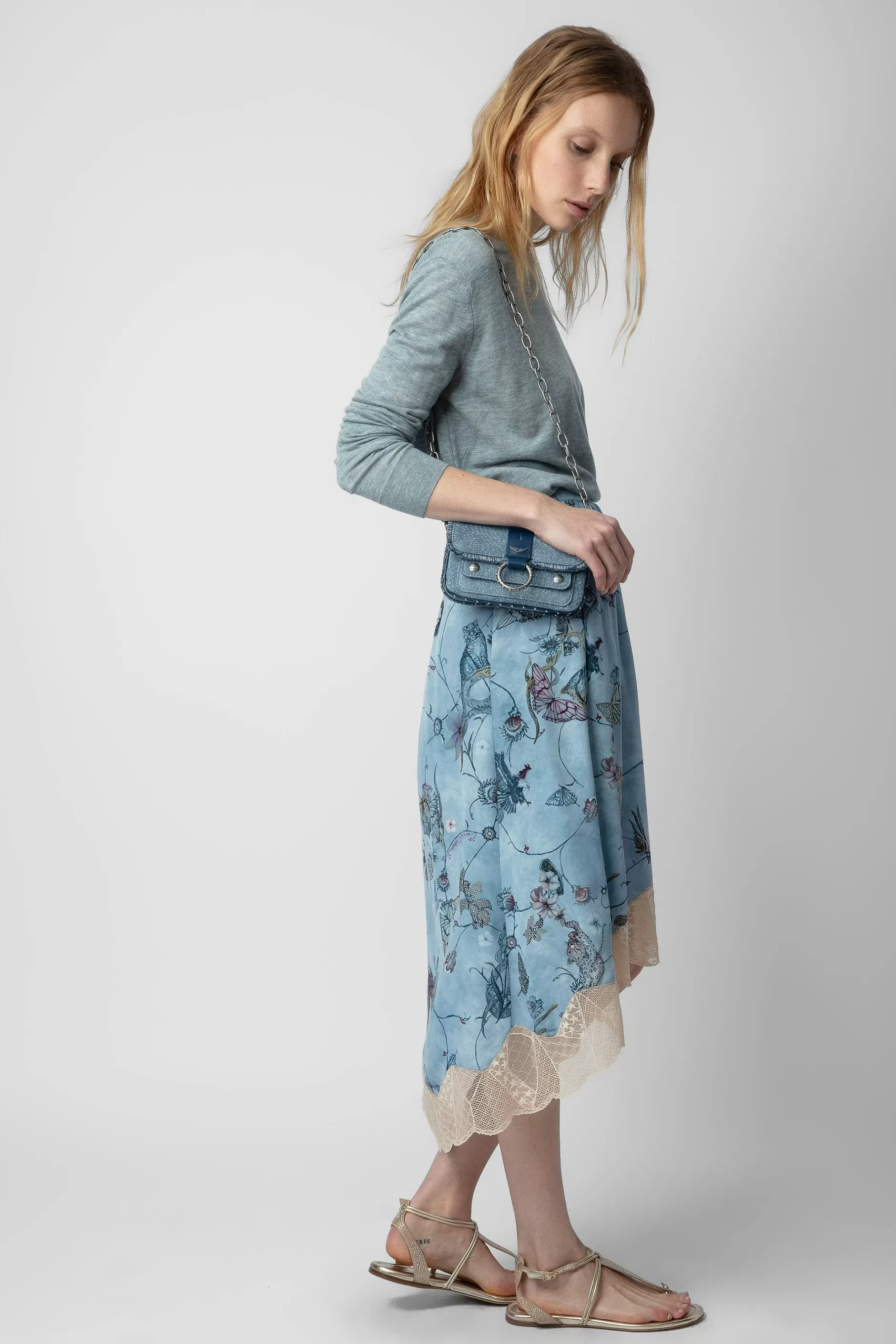 Zadig & Voltaire Jupe En Soie A Strass Joslin^Femmes Robes Et Jupes