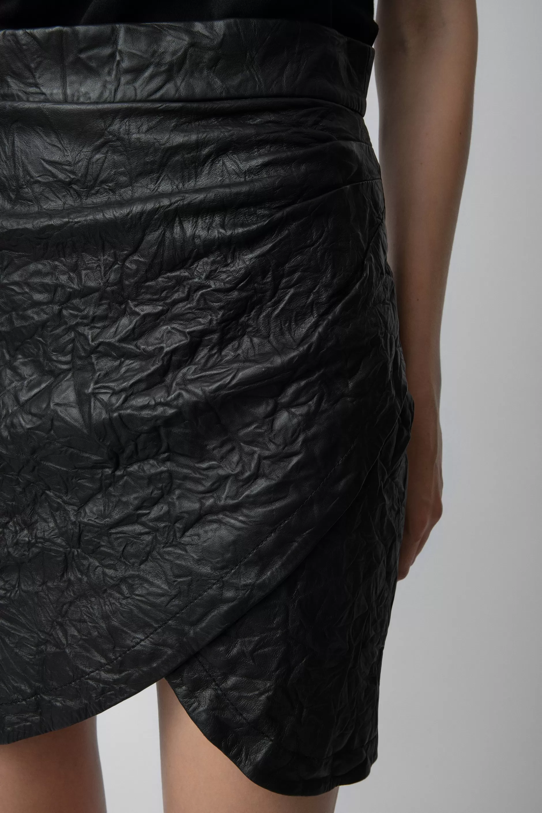 Zadig & Voltaire Jupe Julipe En Cuir Froisse^Femmes Robes Et Jupes