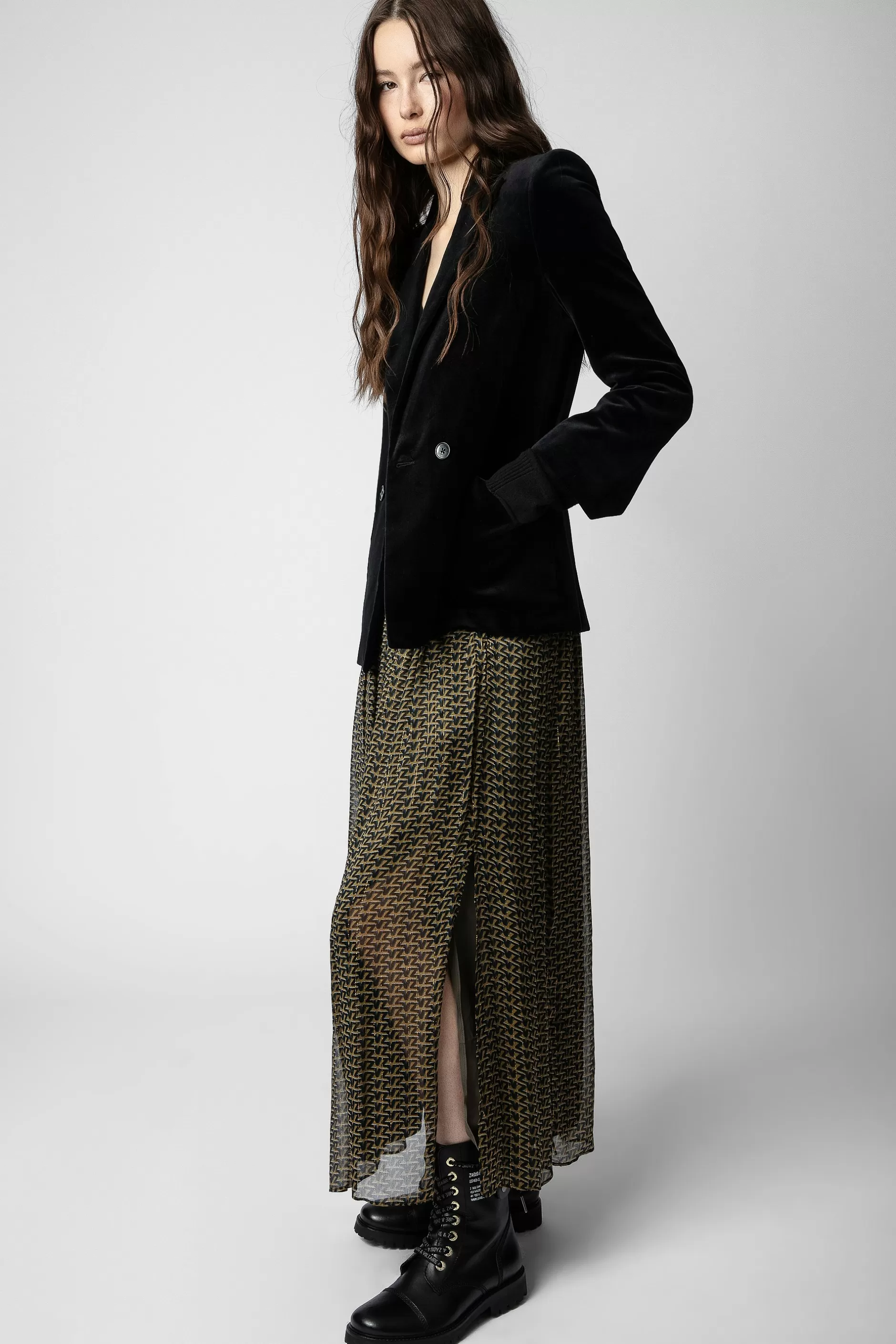 Zadig & Voltaire Jupe Zv En Mousseline De Soie Jade^Femmes Robes Et Jupes