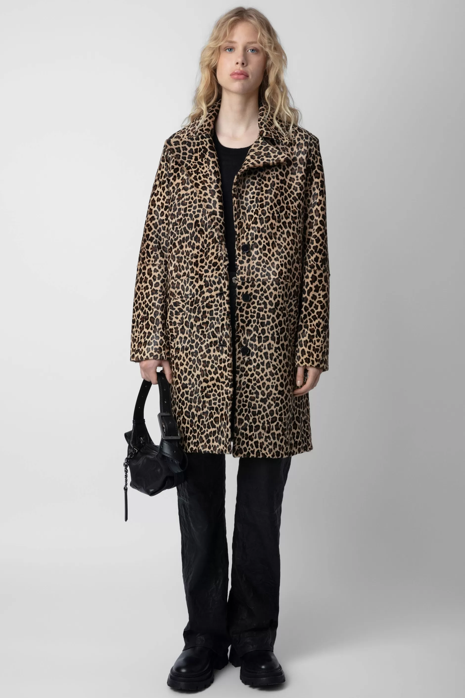 Zadig & Voltaire Manteau En Cuir A Imprime Leopard Monacoz^Femmes Manteaux Et Vestes