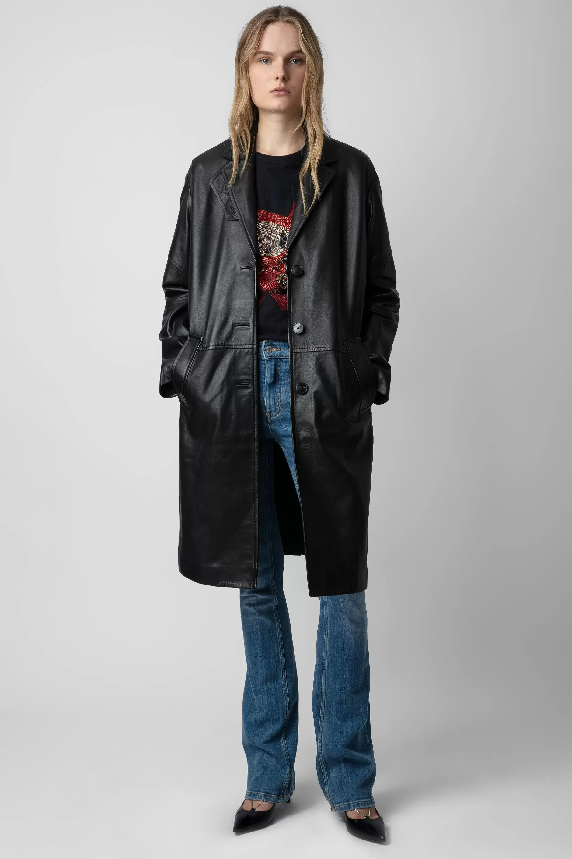 Zadig & Voltaire Manteau En Cuir Macari^Femmes Unisexe