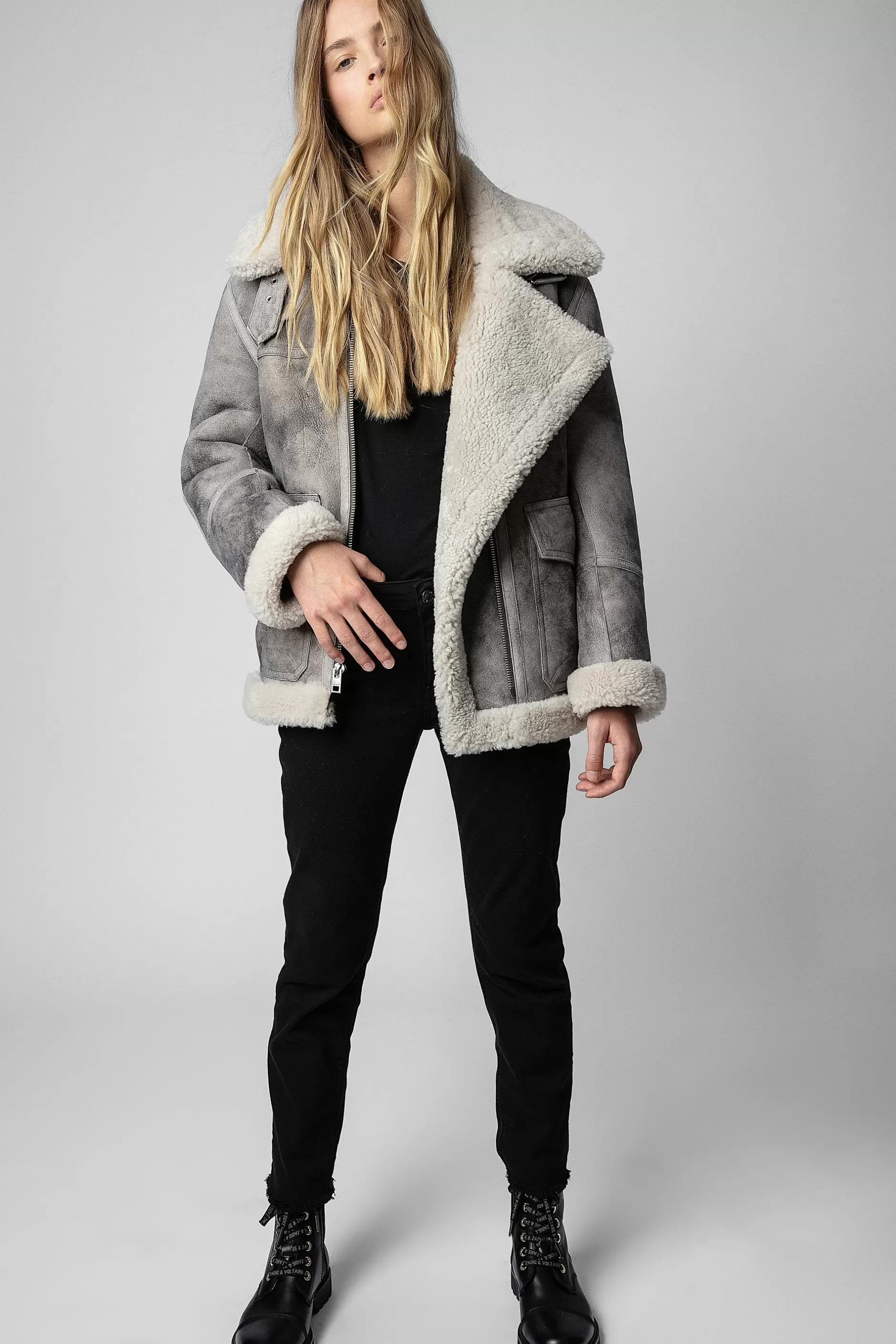 Zadig & Voltaire Manteau En Peau De Mouton Kain^Femmes Manteaux Et Vestes