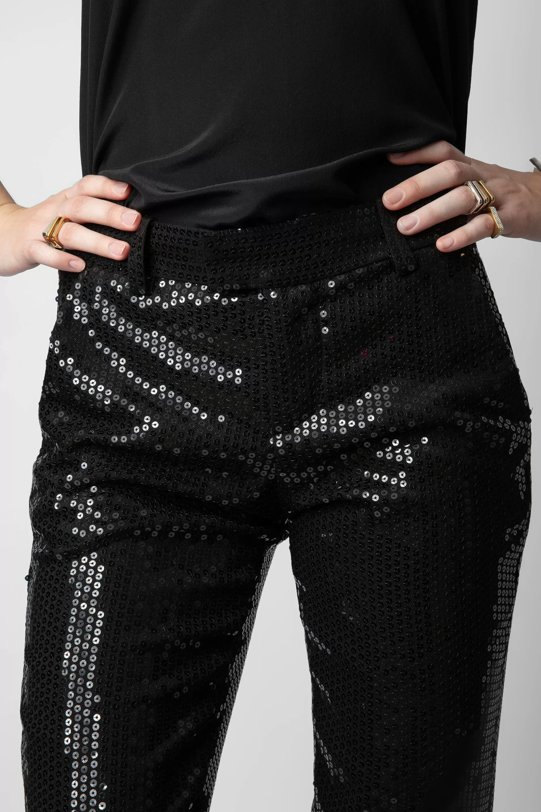Zadig & Voltaire Pantalon A Sequins Prune^Femmes Costumes