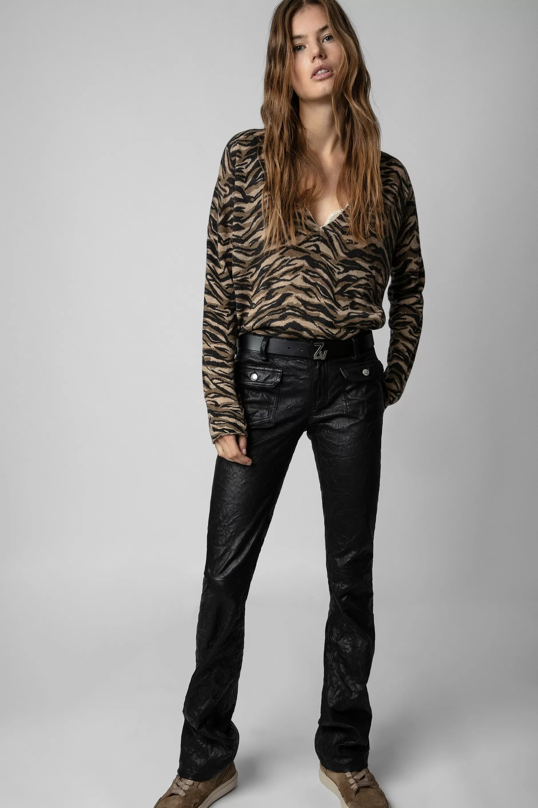 Zadig & Voltaire Pantalon En Cuir Froisse Hippie^Femmes Pantalons Et Shorts