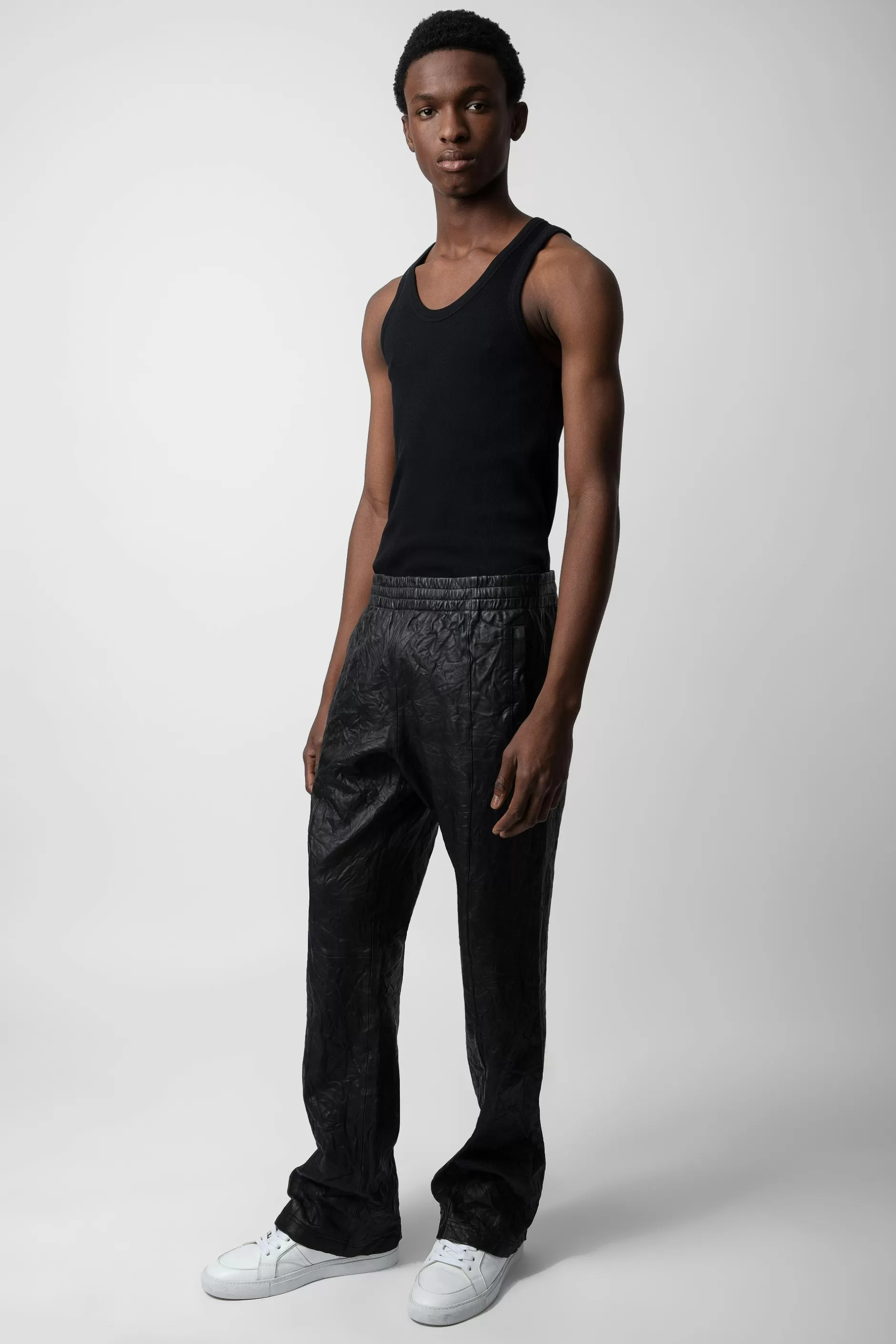 Zadig & Voltaire Pantalon En Cuir Froisse Pacha^Hommes Pantalons Et Shorts