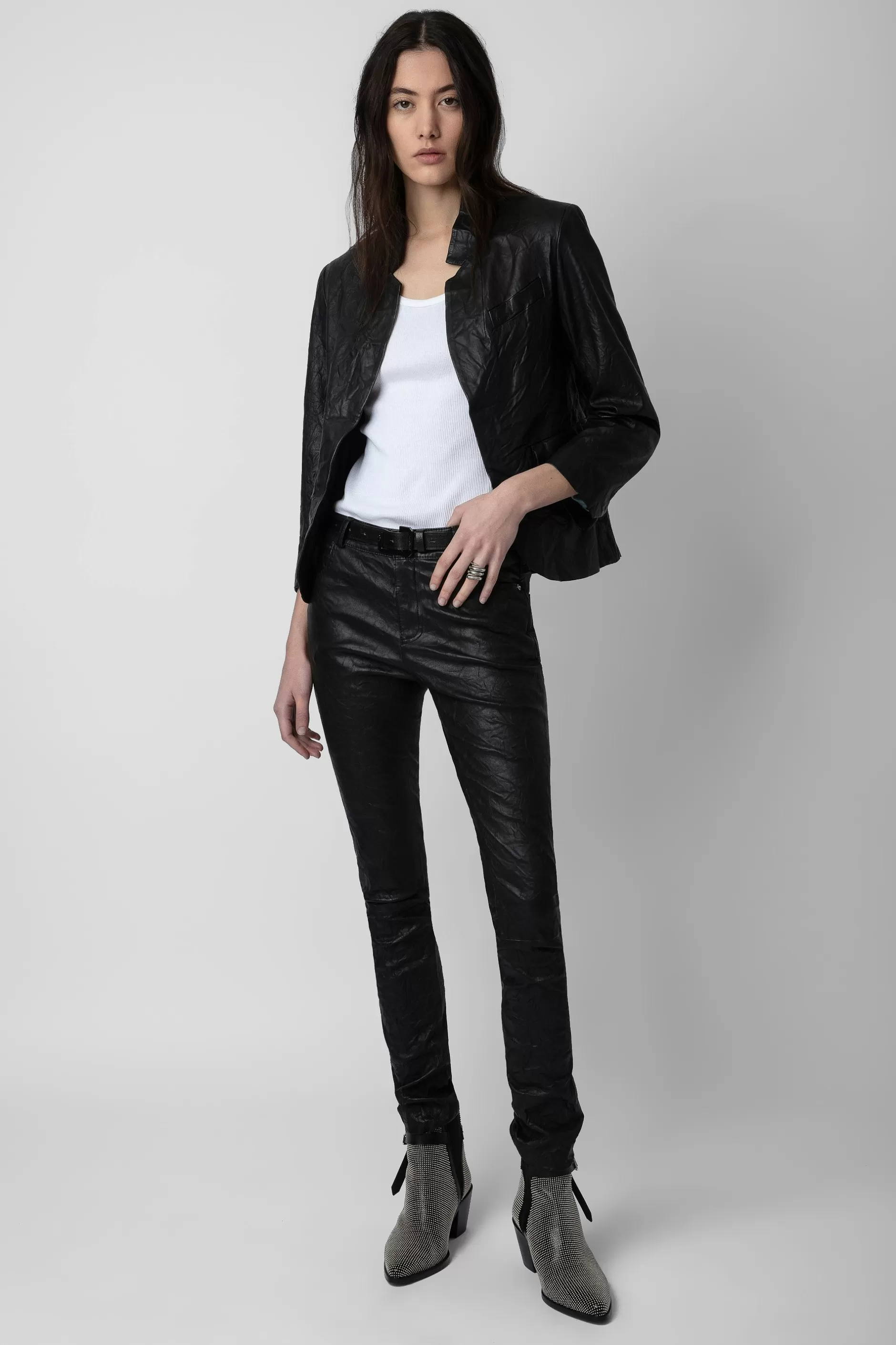 Zadig & Voltaire Pantalon En Cuir Froisse Phlame^Femmes Pantalons Et Shorts