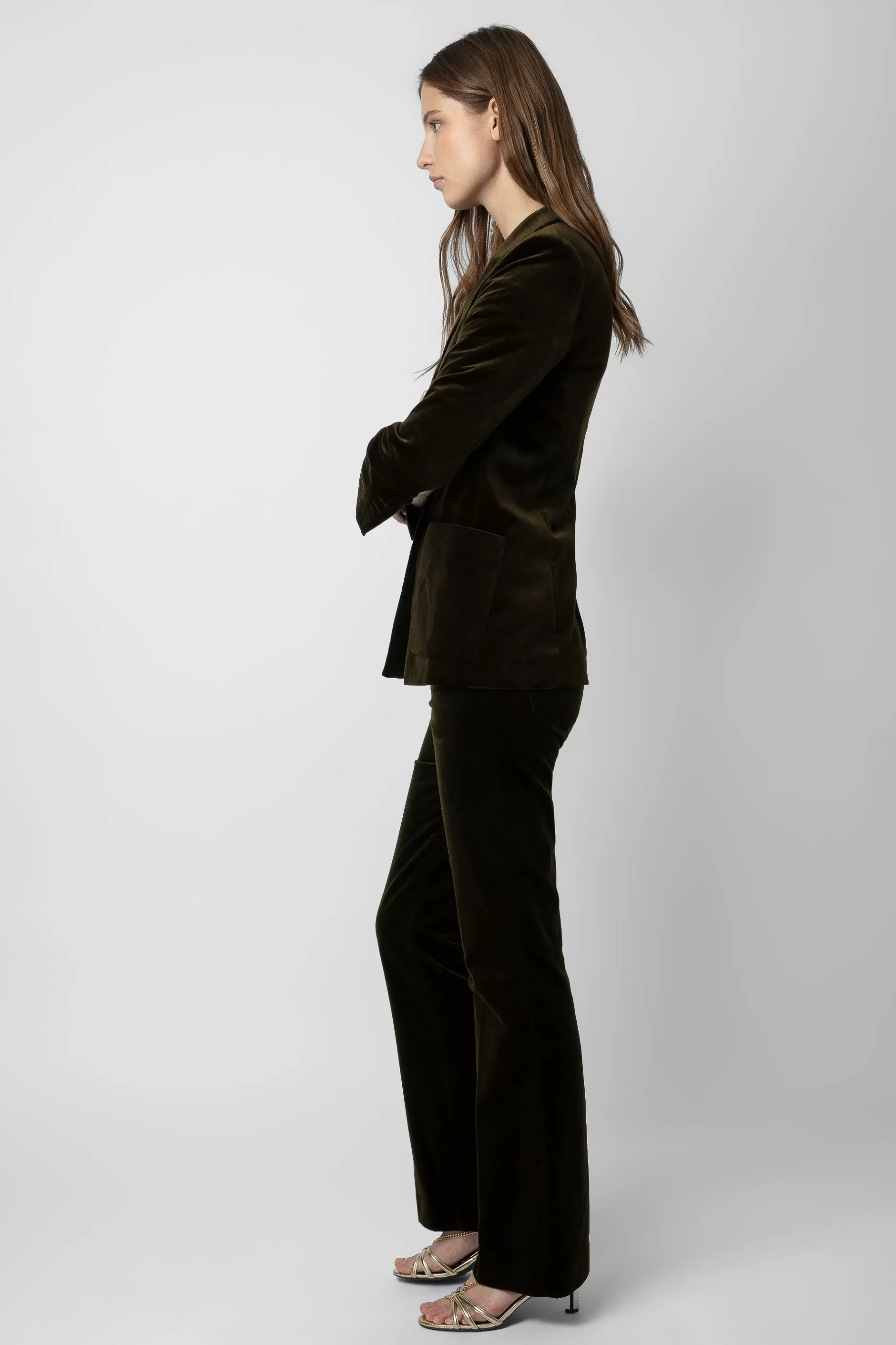 Zadig & Voltaire Pantalon En Velours Pistolet^Femmes Costumes
