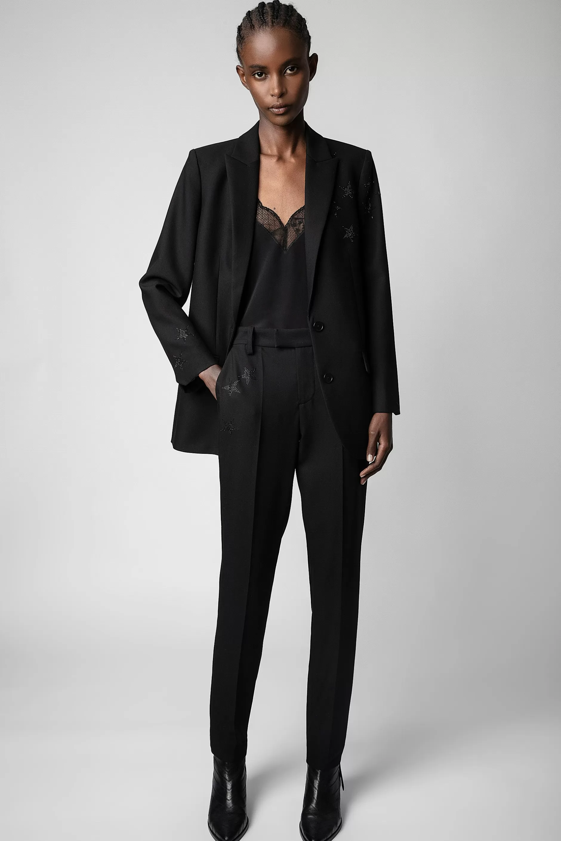 Zadig & Voltaire Pantalon Etoile Strass Prune^Femmes Costumes