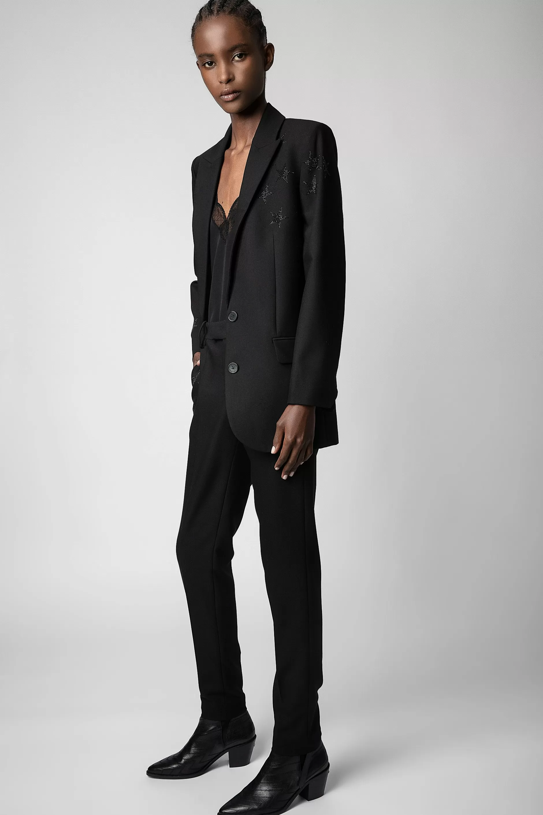 Zadig & Voltaire Pantalon Etoile Strass Prune^Femmes Costumes