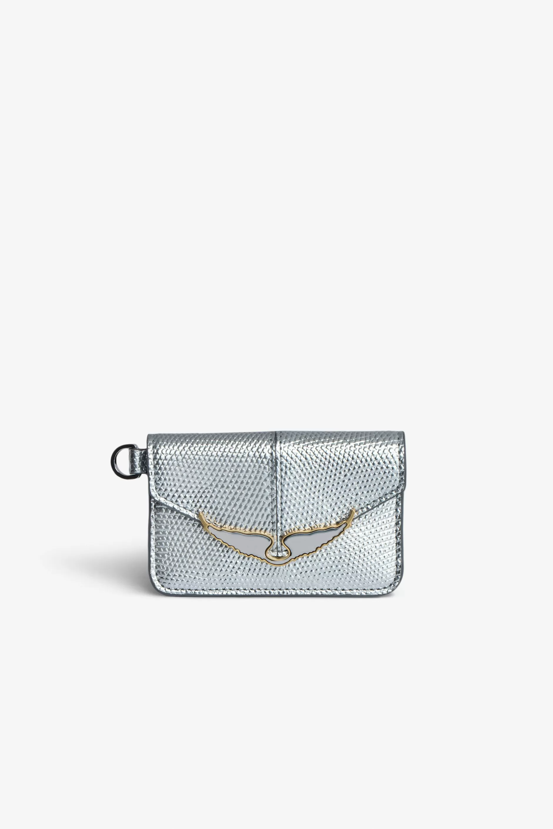 Zadig & Voltaire Porte-Cartes Metallise Gaufre Borderline Pass^Femmes Portefeuilles Et Porte-Monnaie