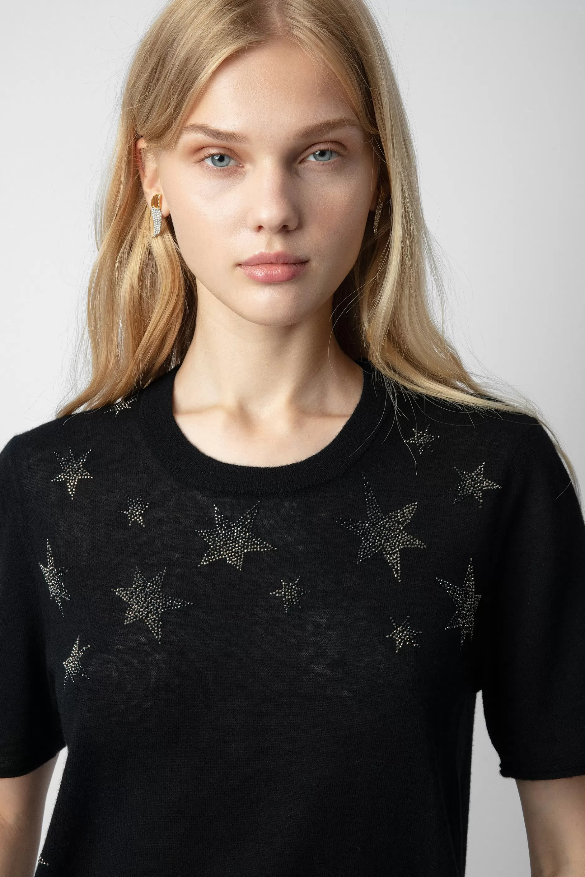 Zadig & Voltaire Pull Cachemire Ida Etoiles Strass^Femmes Pulls Et Gilets