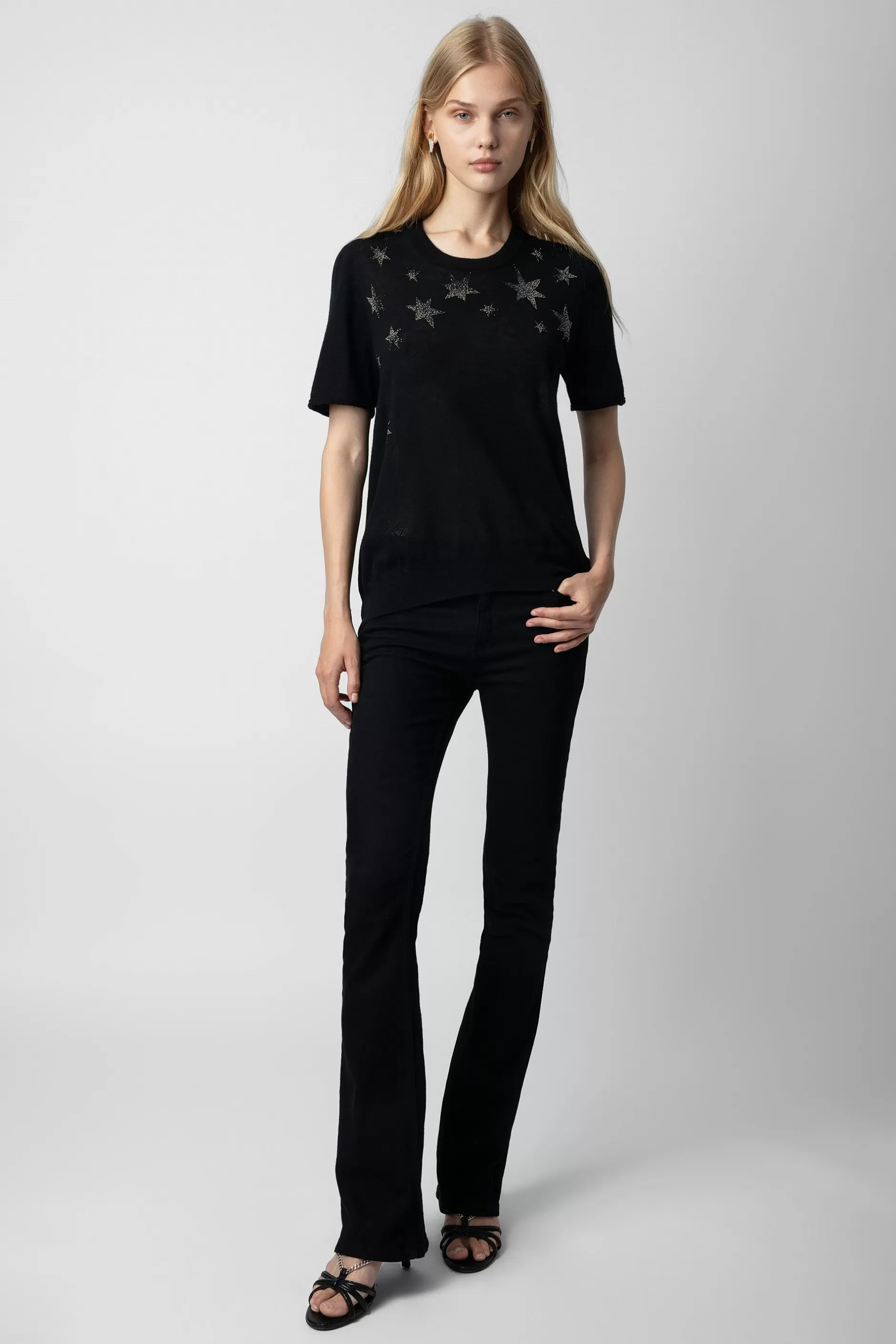 Zadig & Voltaire Pull Cachemire Ida Etoiles Strass^Femmes Pulls Et Gilets