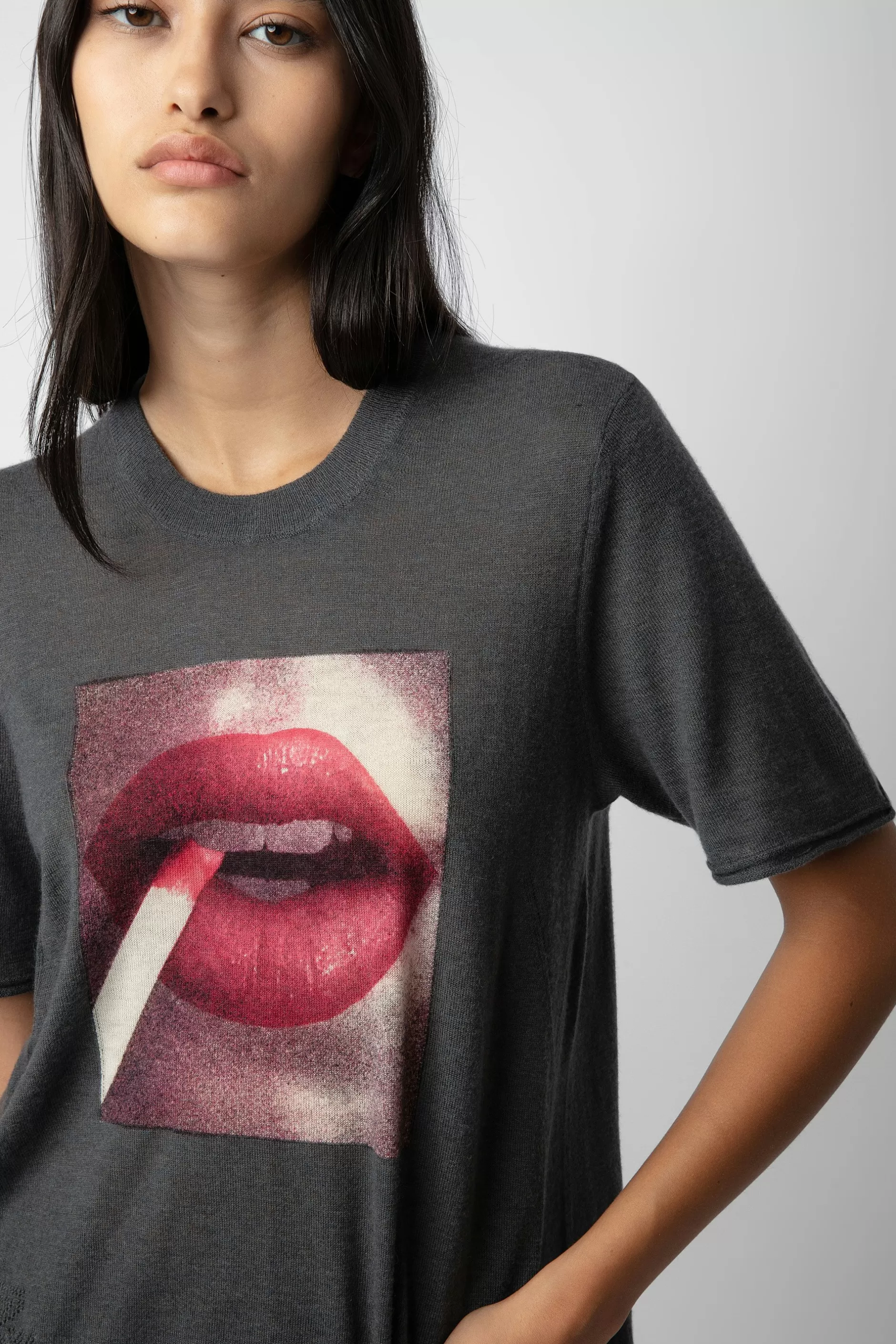 Zadig & Voltaire Pull En Cachemire A Imprime Photo Ida^Femmes Pulls Et Gilets