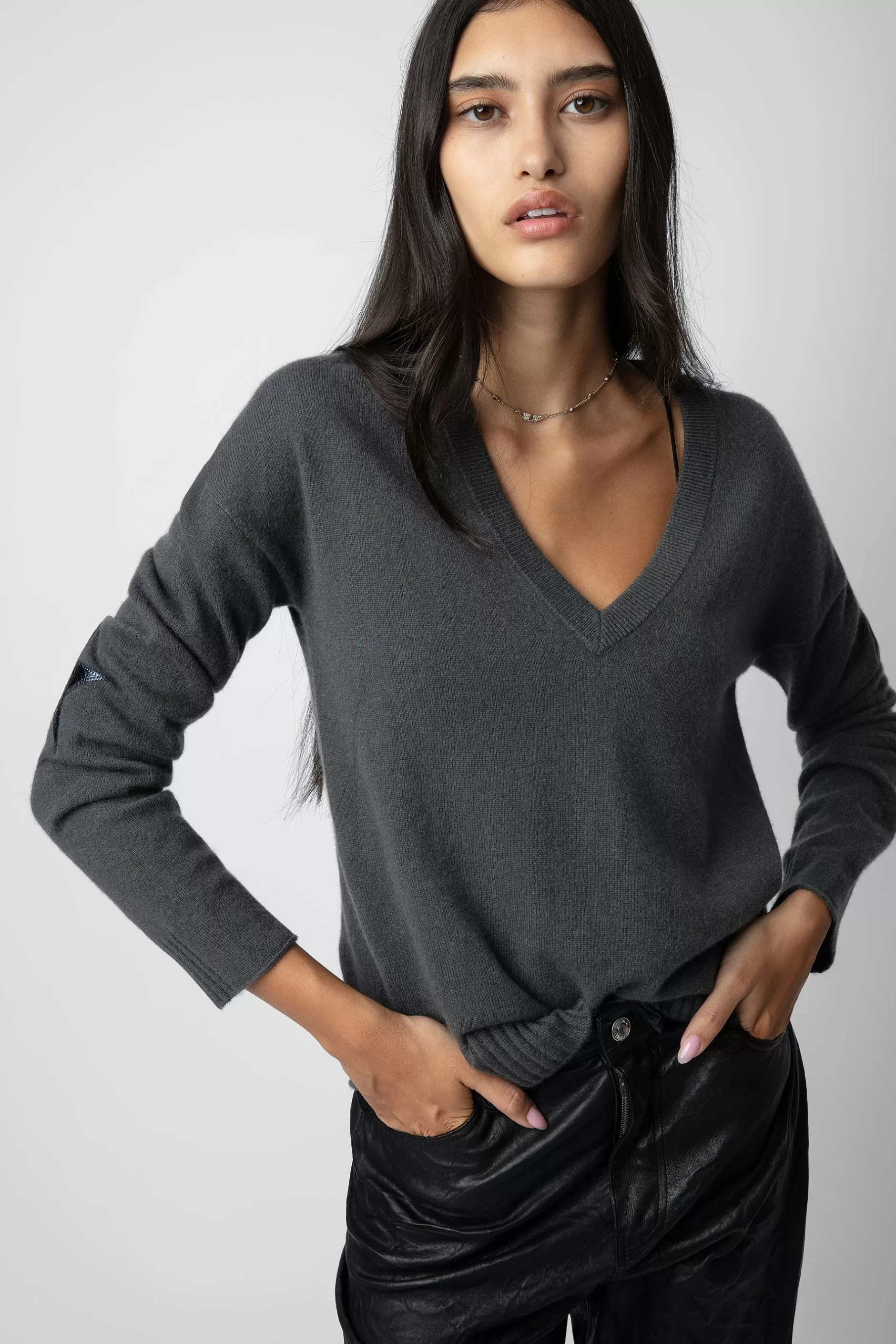 Zadig & Voltaire Pull En Cachemire A Patch Vivi^Femmes Pulls Et Gilets