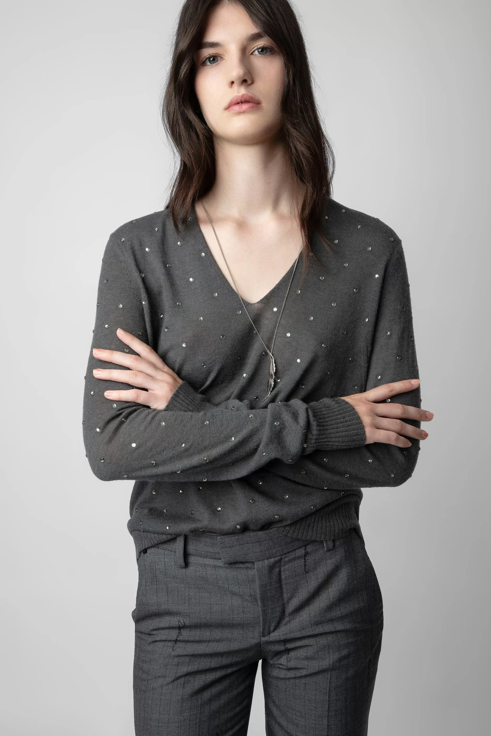 Zadig & Voltaire Pull En Cachemire A Strass Elya^Femmes Pulls Et Gilets