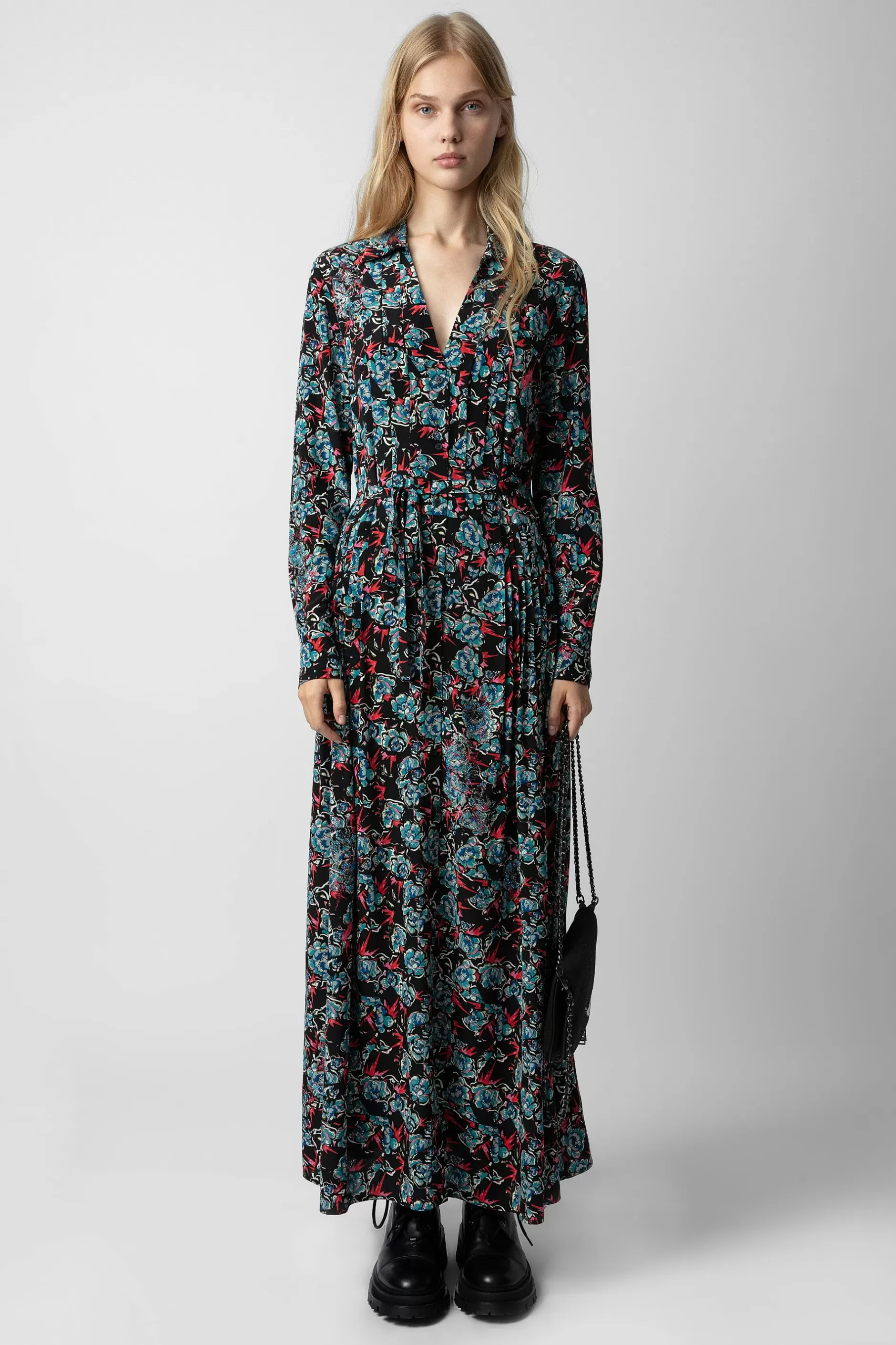 Zadig & Voltaire Robe En Soie A Strass Reward Thunder^Femmes Robes Et Jupes