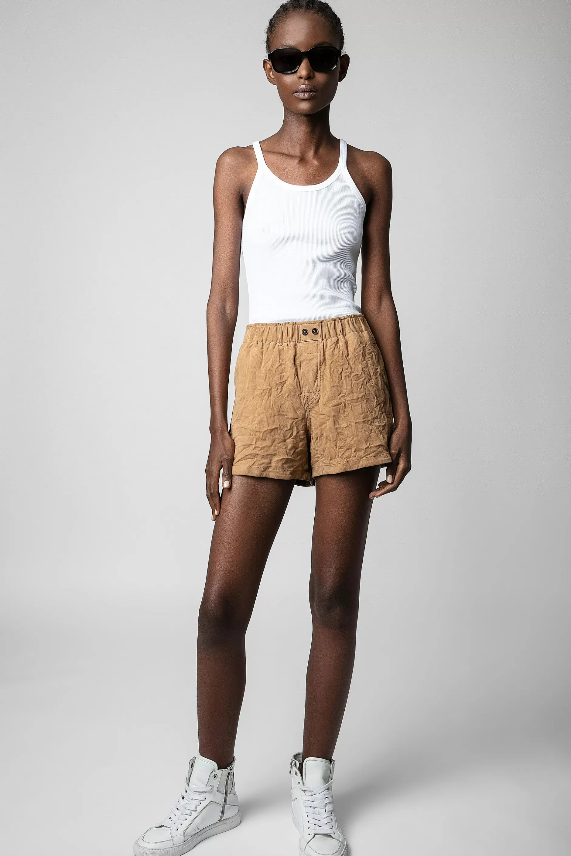 Zadig & Voltaire Short En Daim Froisse Paxi^Femmes Pantalons Et Shorts
