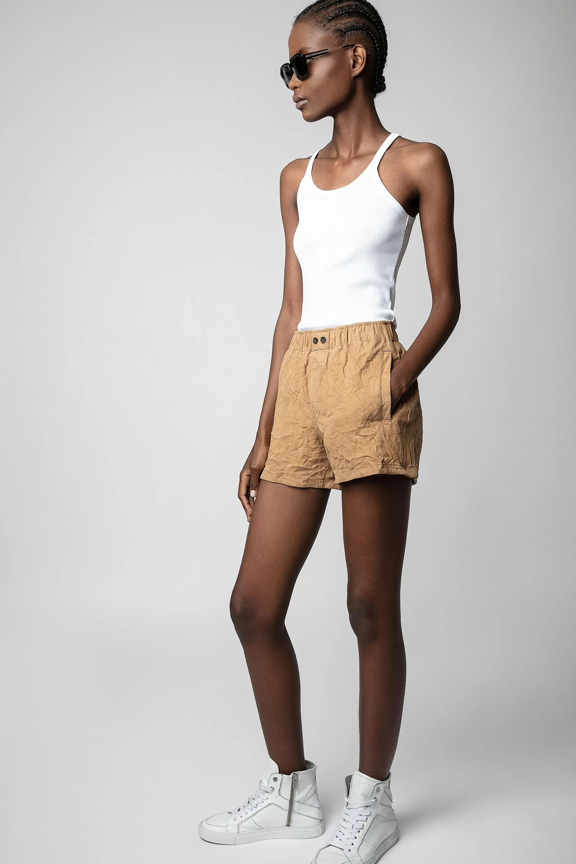 Zadig & Voltaire Short En Daim Froisse Paxi^Femmes Pantalons Et Shorts