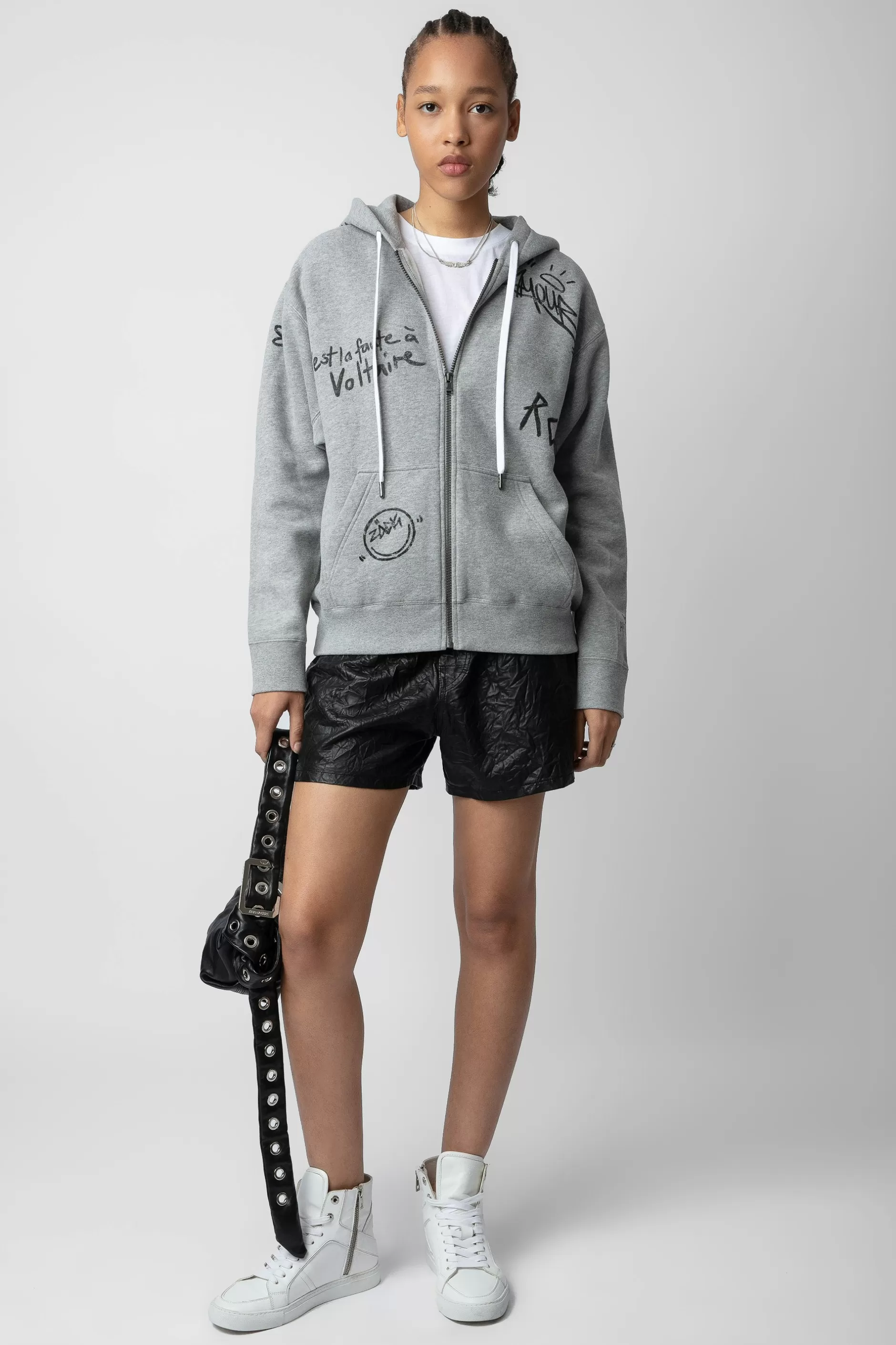 Zadig & Voltaire Sweat A Capuche Spencer Diamante^Femmes Sweat-Shirts