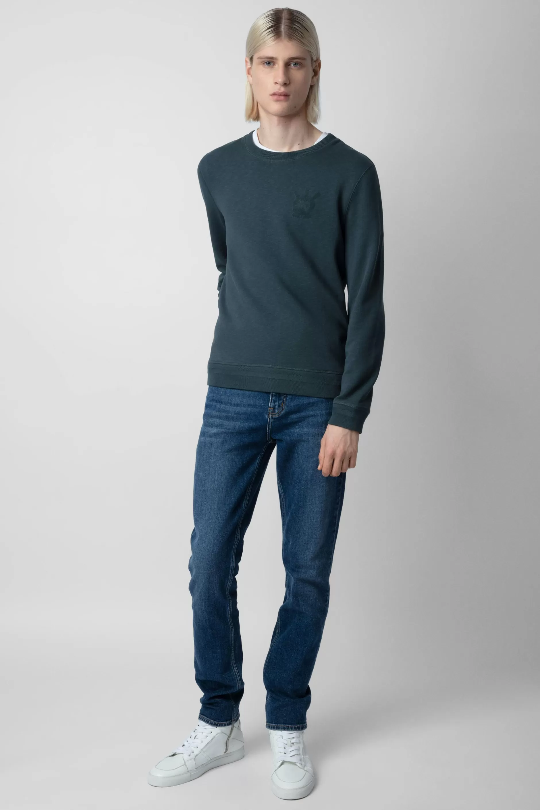Zadig & Voltaire Sweat-Shirt Tete De Mort Pierreux^Hommes Sweat-Shirts