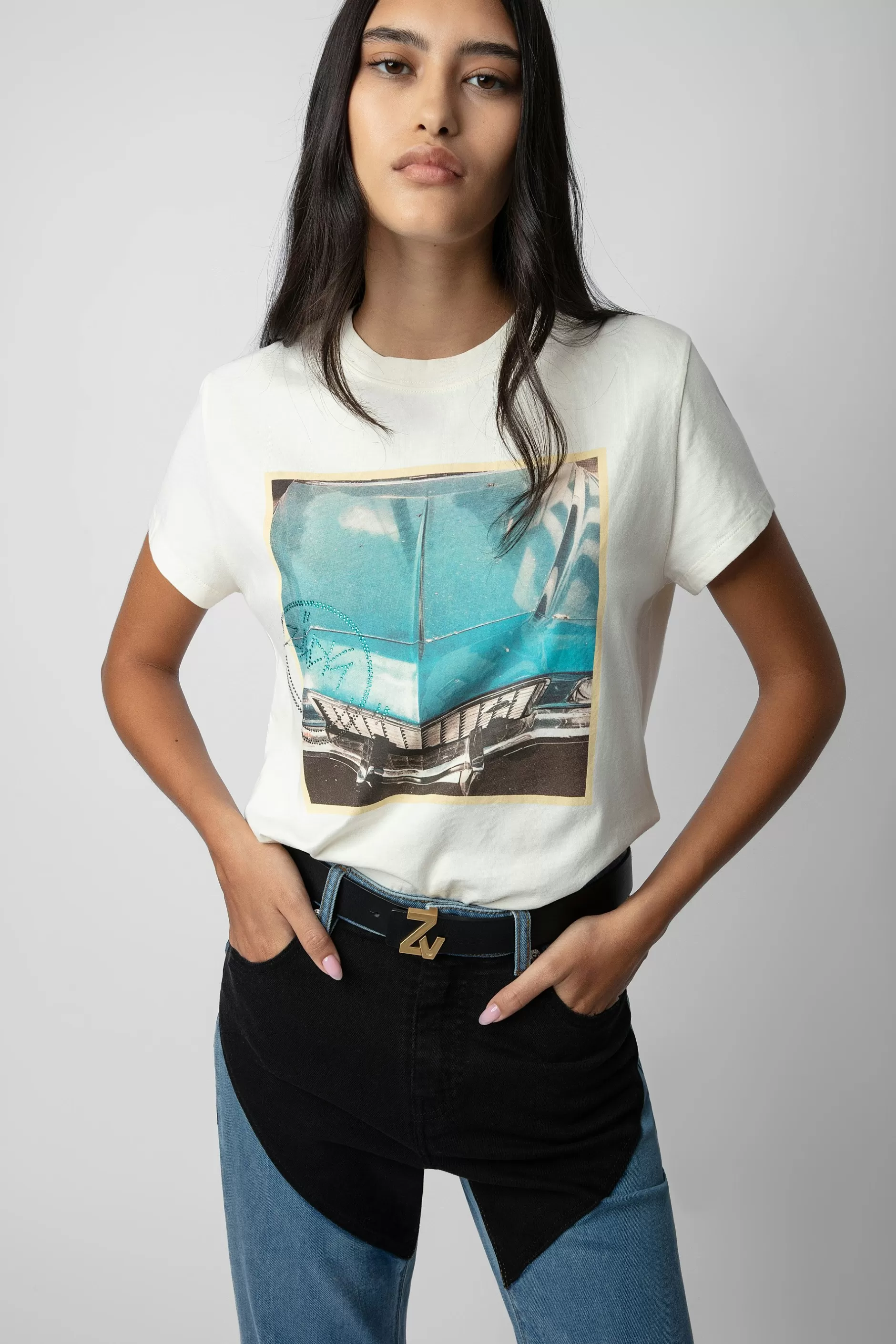 Zadig & Voltaire T-Shirt A Imprime Photo Zoe Diamante^Femmes T-Shirts