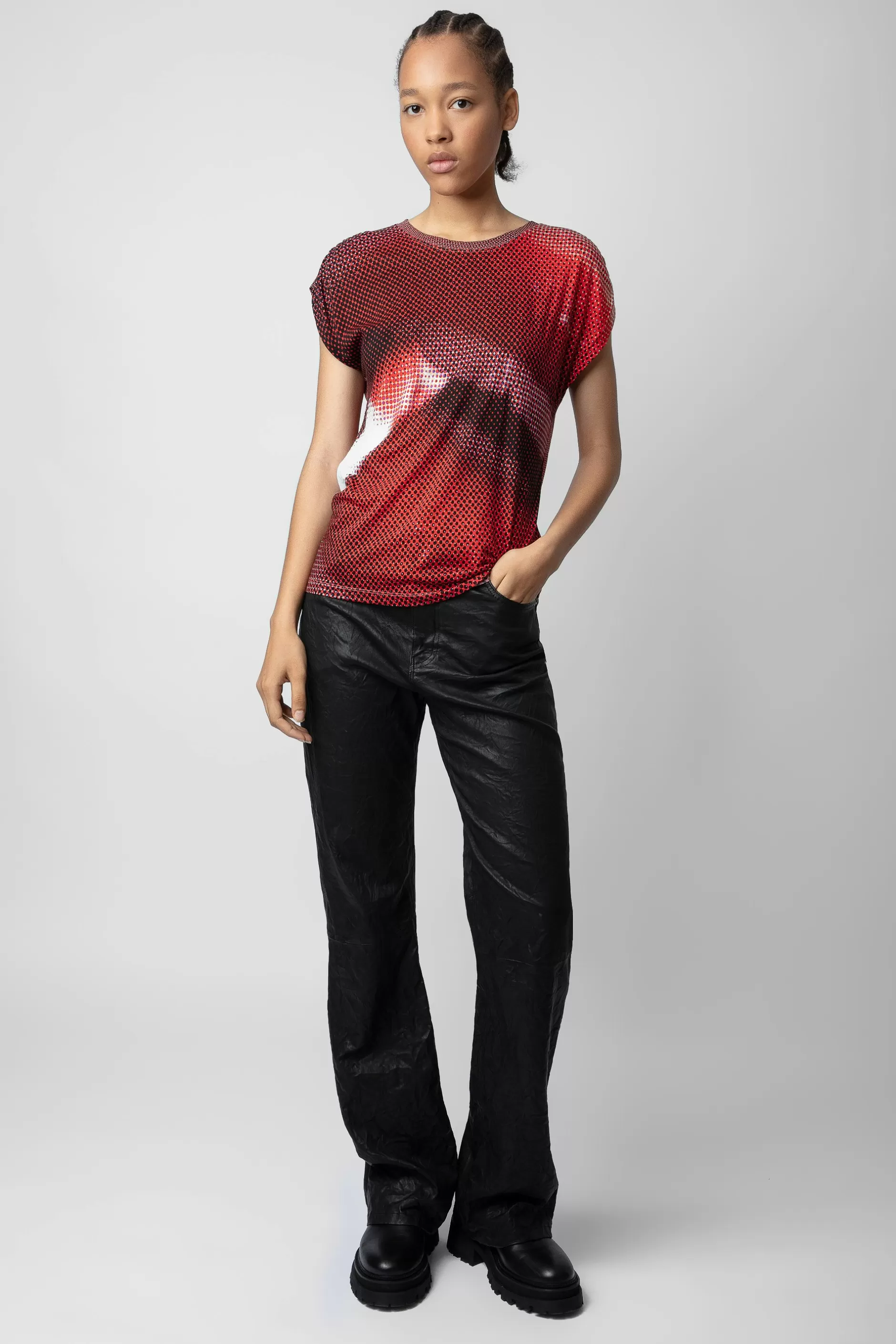 Zadig & Voltaire T-Shirt Adele Bouche^Femmes Unisexe