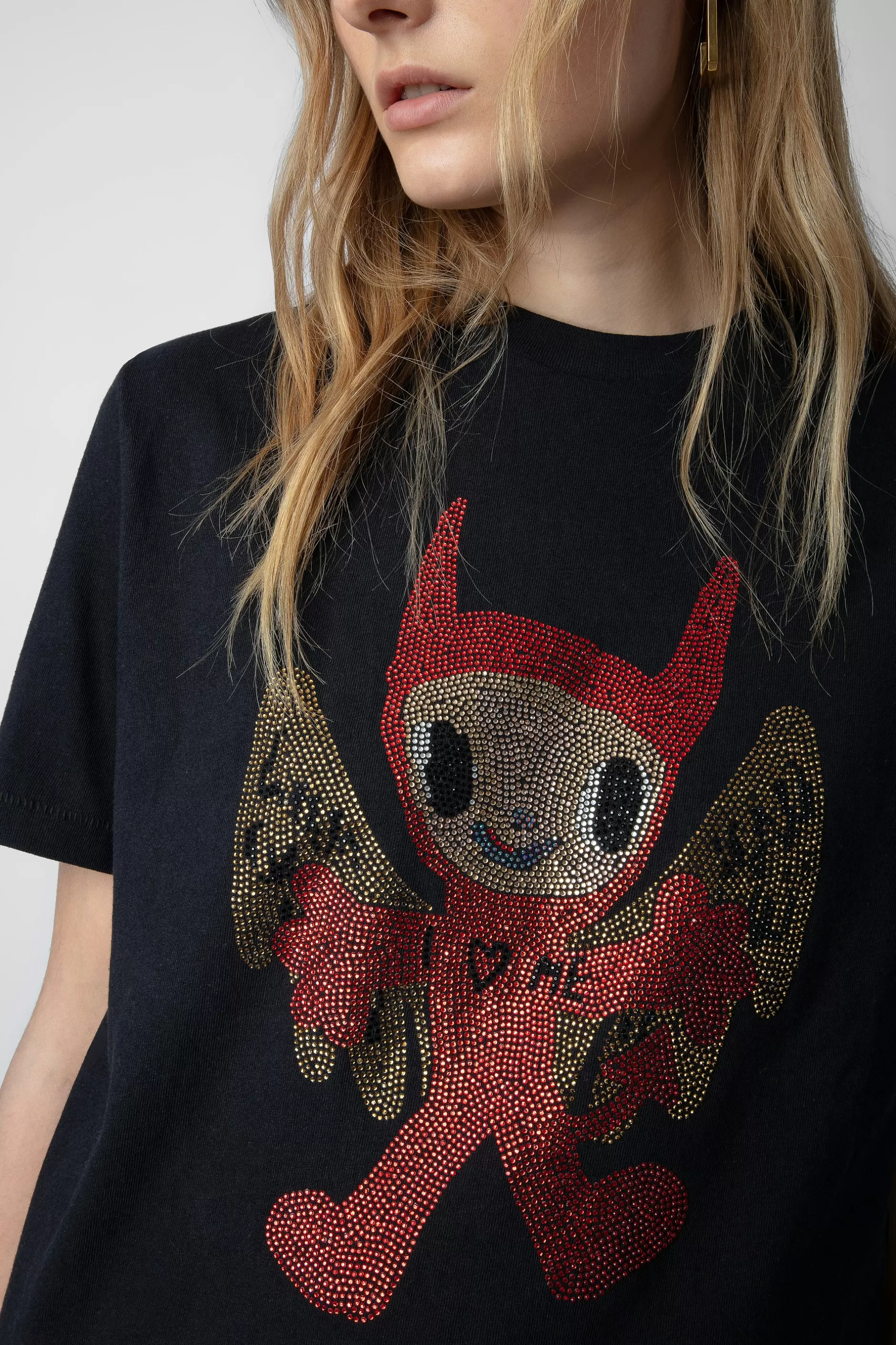 Zadig & Voltaire T-Shirt Edwin Devil Diamante^Femmes T-Shirts