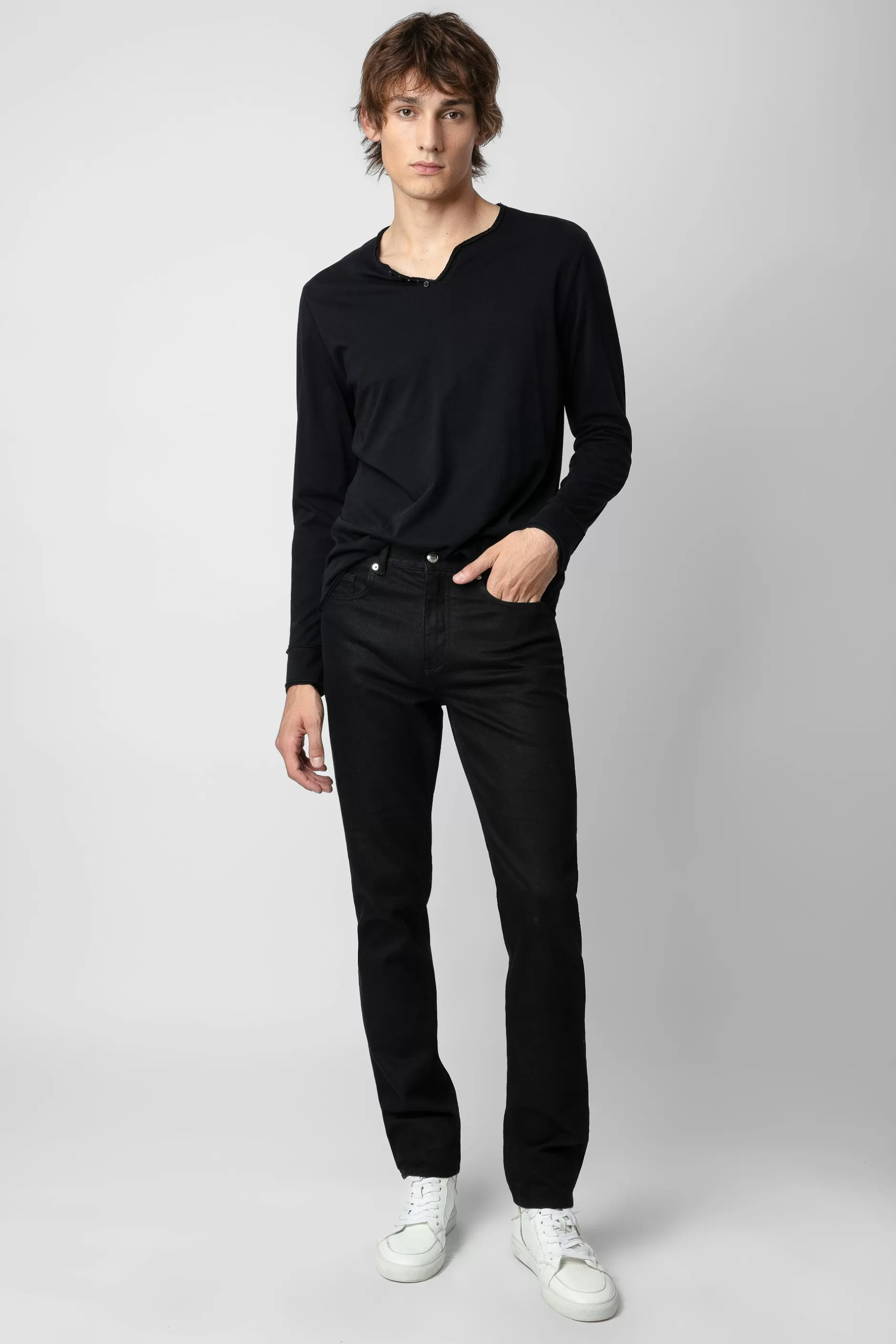 Zadig & Voltaire T-Shirt Henley A Imprime Photo^Hommes T-Shirts