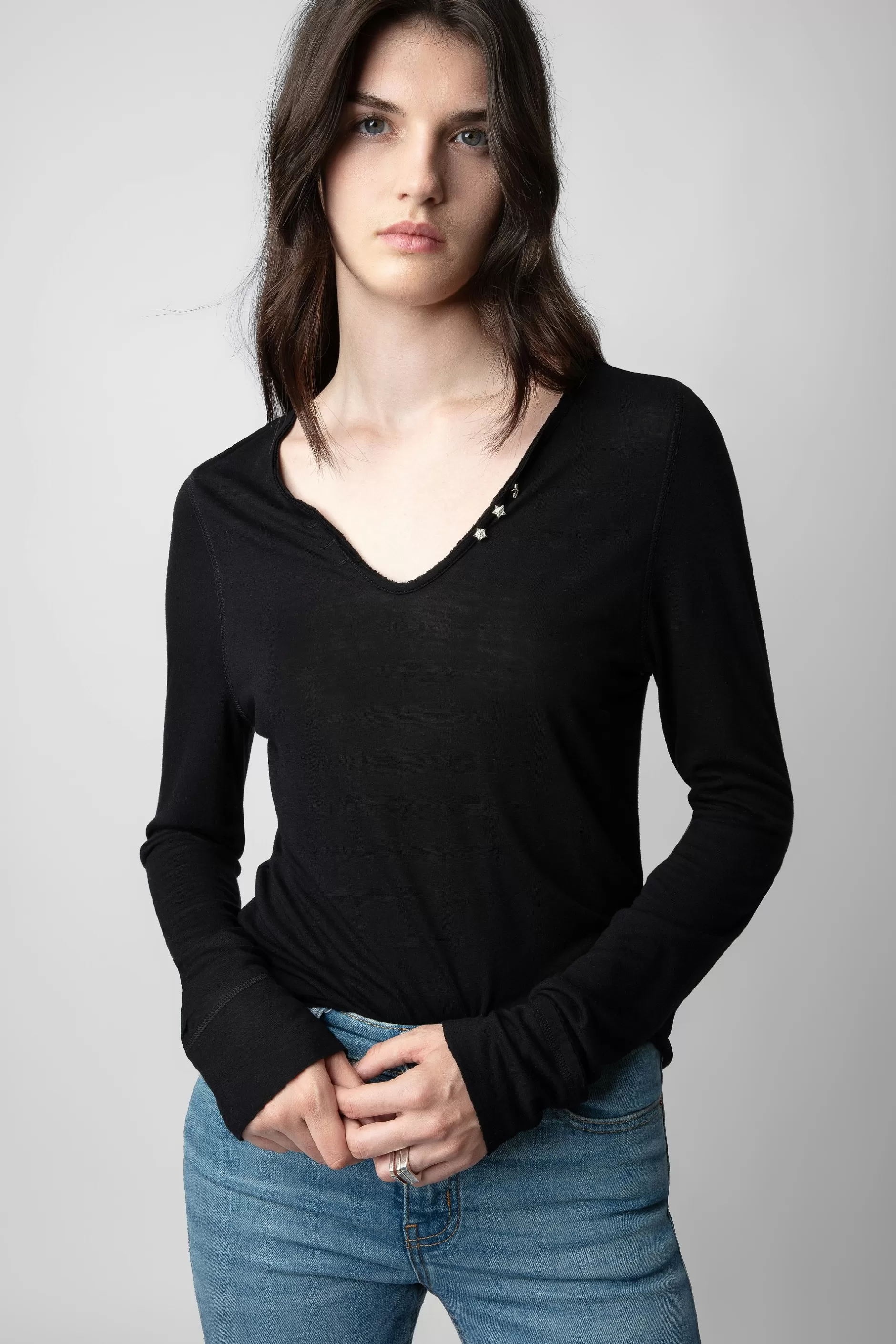 Zadig & Voltaire T-Shirt Henley Bijoux^Femmes T-Shirts