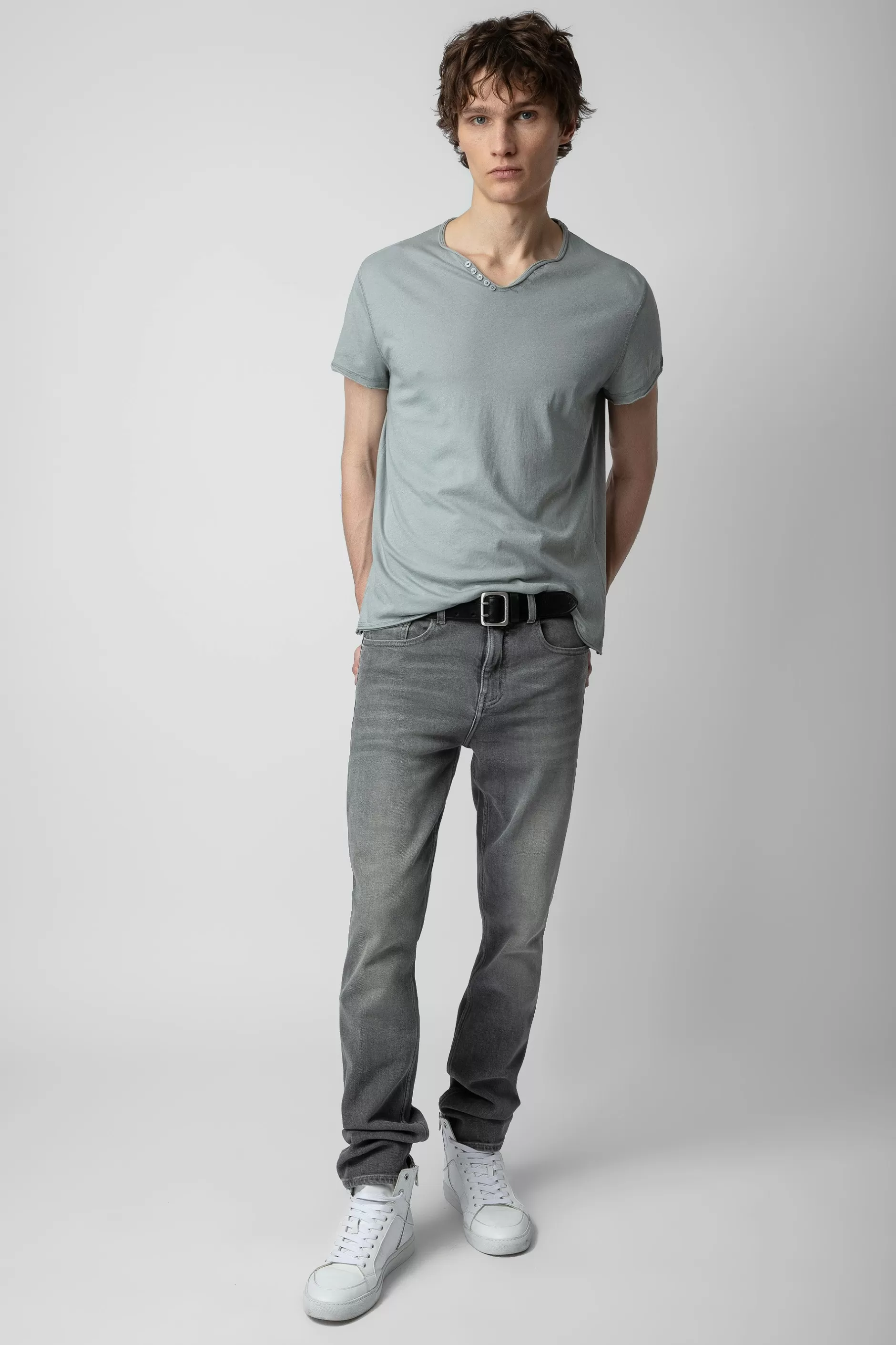 Zadig & Voltaire T-Shirt Henley Fleche Monastir^Hommes T-Shirts