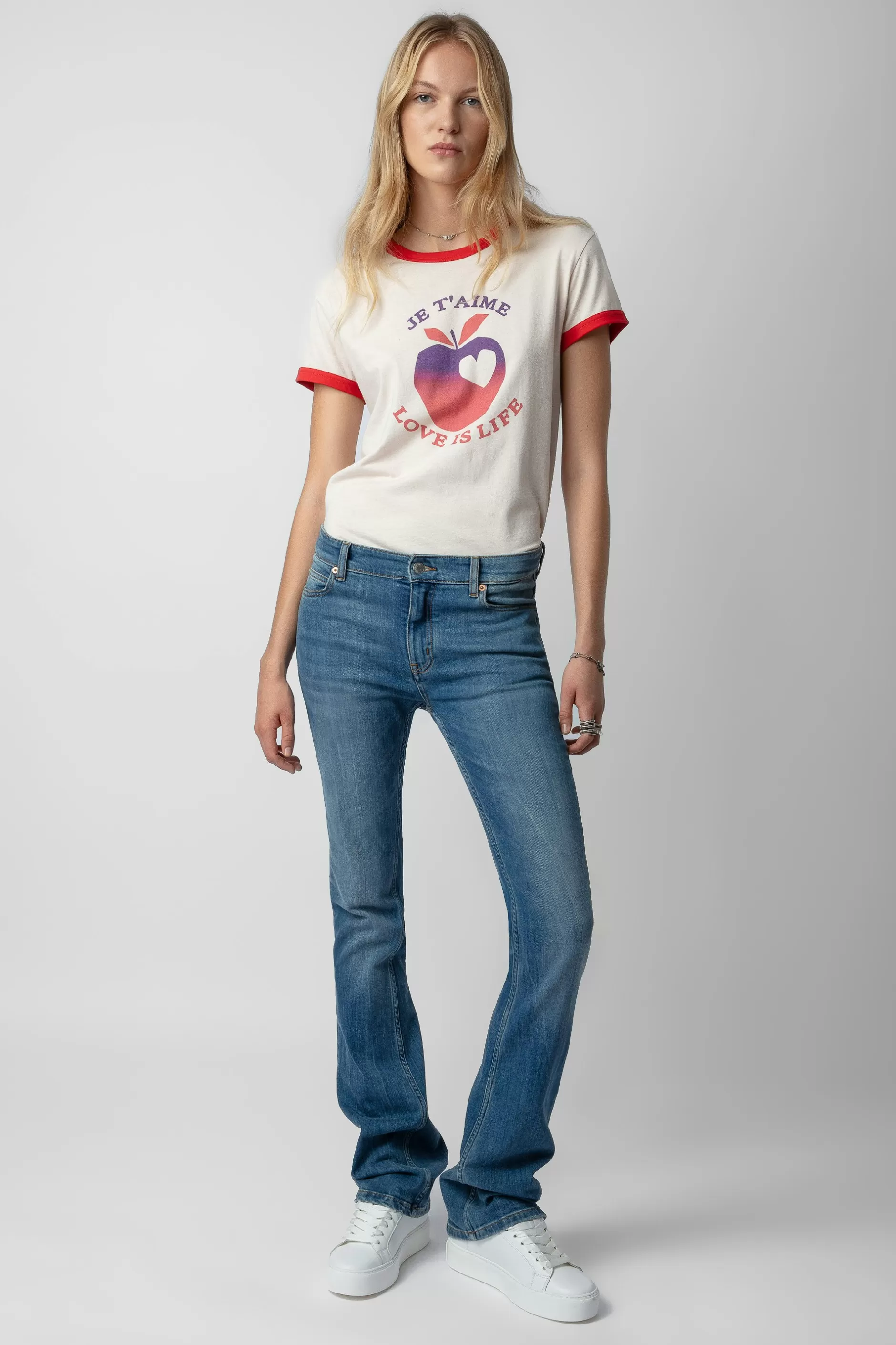 Zadig & Voltaire T-Shirt Marcher L'Amour C'Est La Vie^Femmes T-Shirts