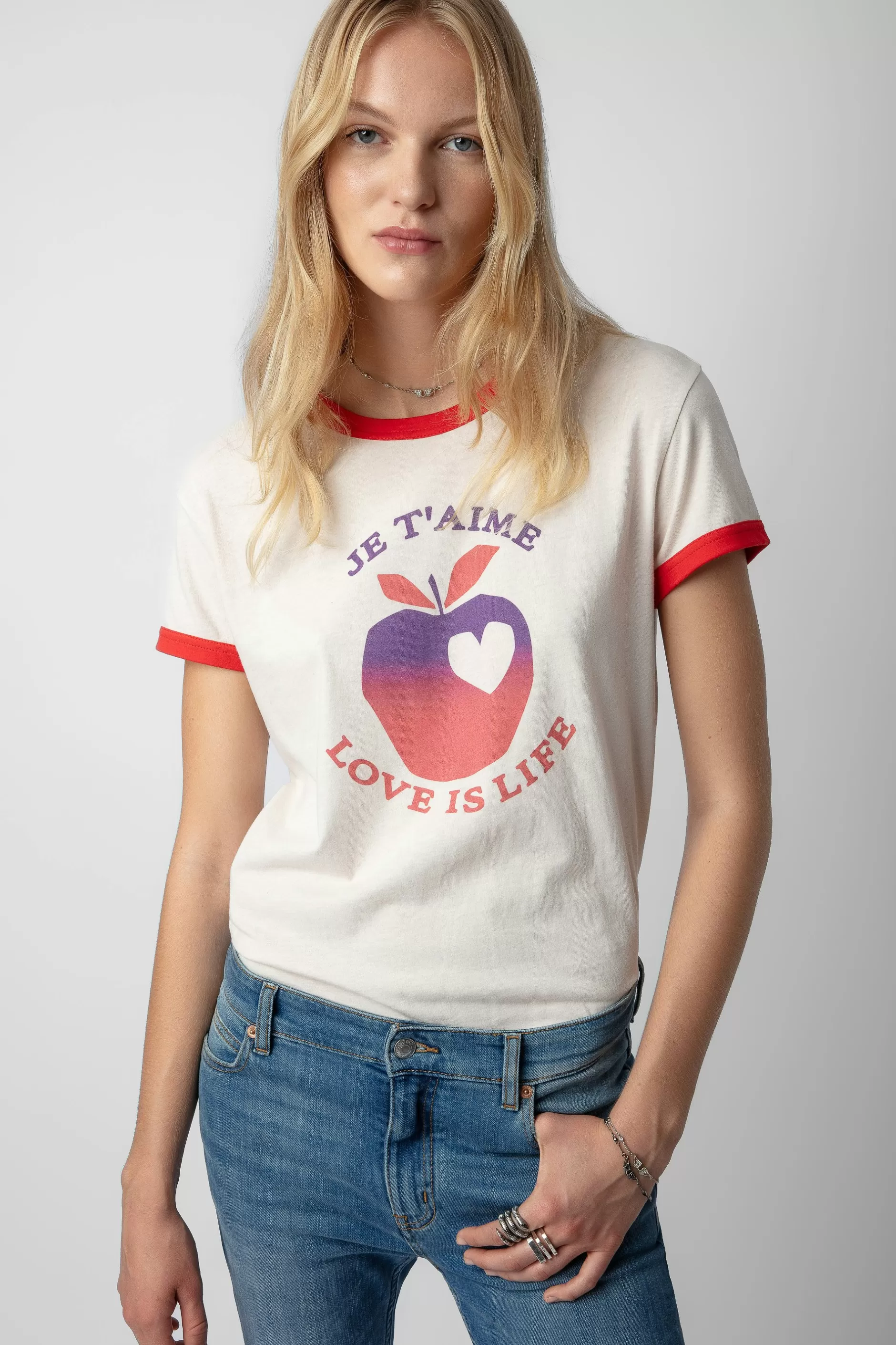 Zadig & Voltaire T-Shirt Marcher L'Amour C'Est La Vie^Femmes T-Shirts