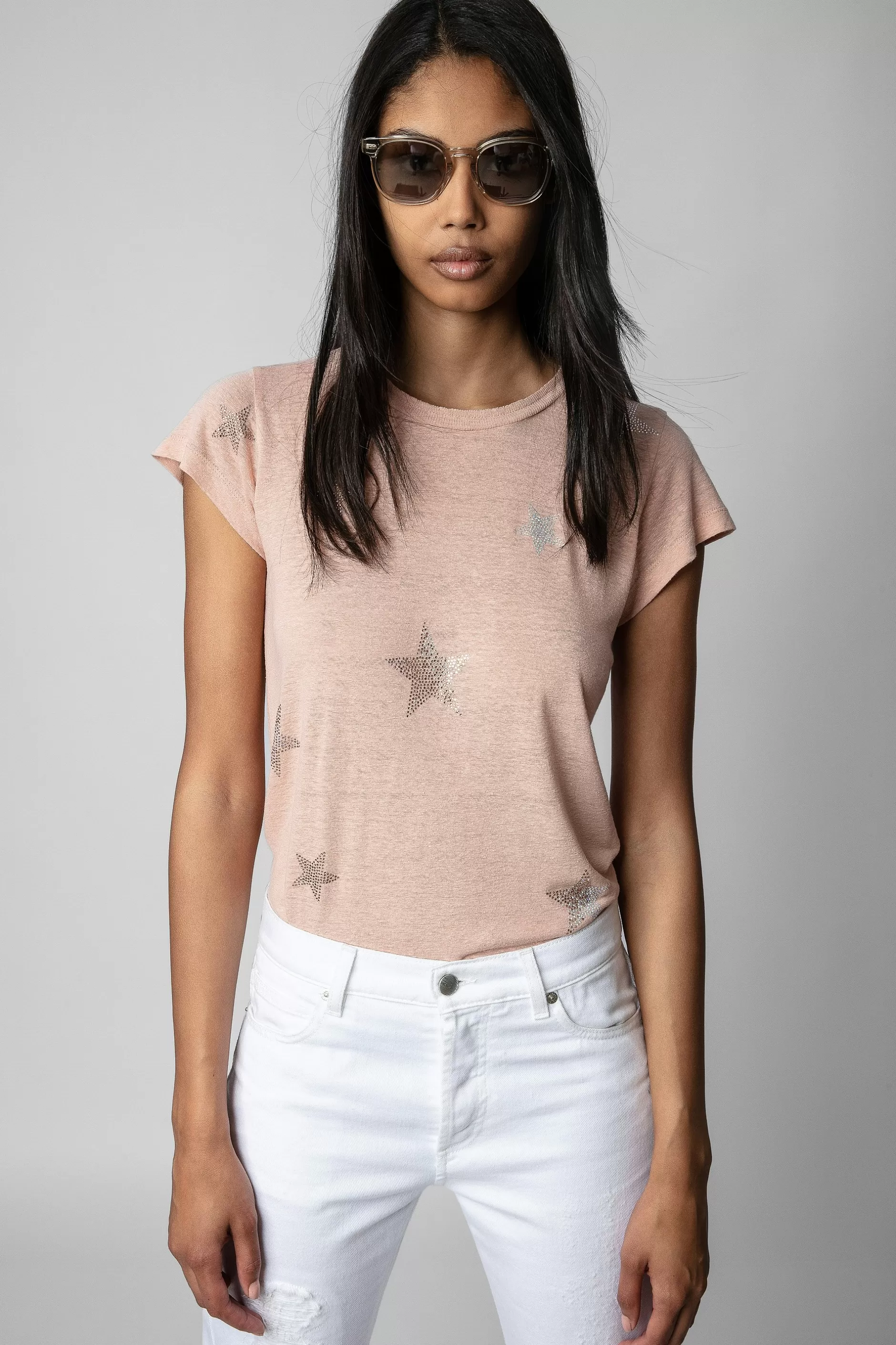 Zadig & Voltaire T-Shirt Skinny Etoiles Strass^Femmes T-Shirts